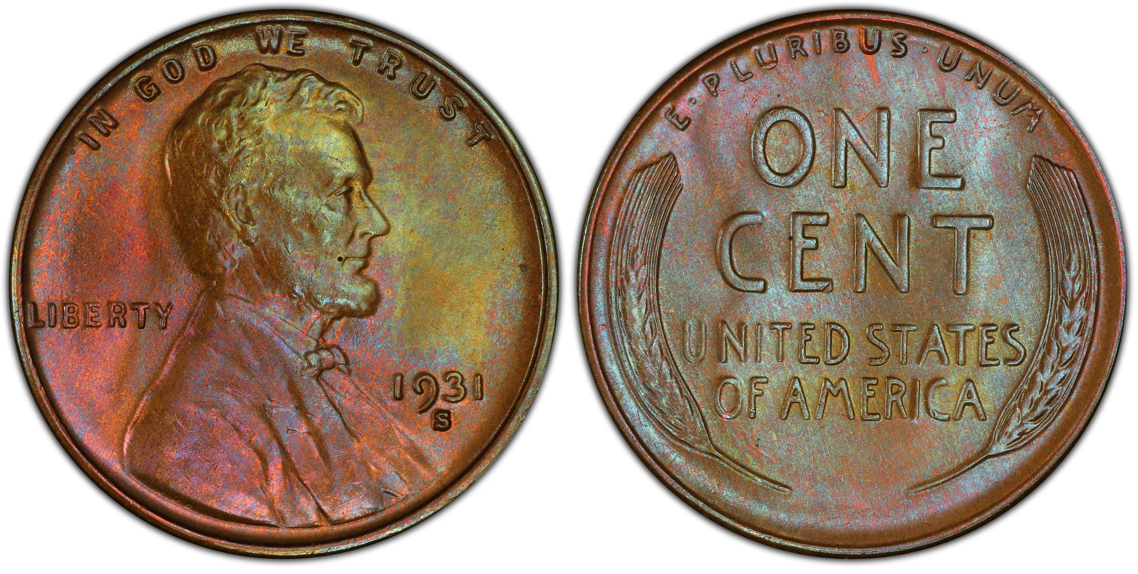 1931-S 1C, BN (Regular Strike) Lincoln Cent (Wheat Reverse) - PCGS