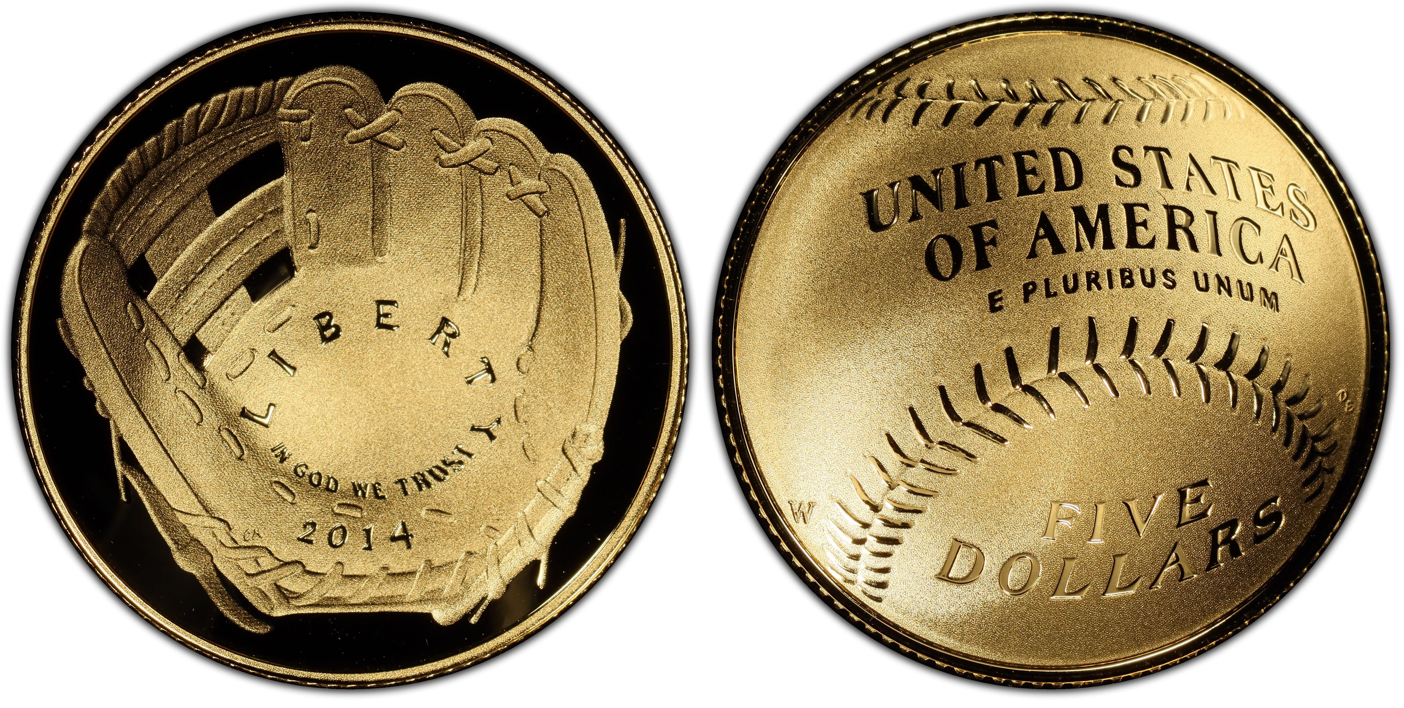 2014 Baseball Hall Of Fame 5 Dollar Uncirculated Gold Coin OGP NO COIN 