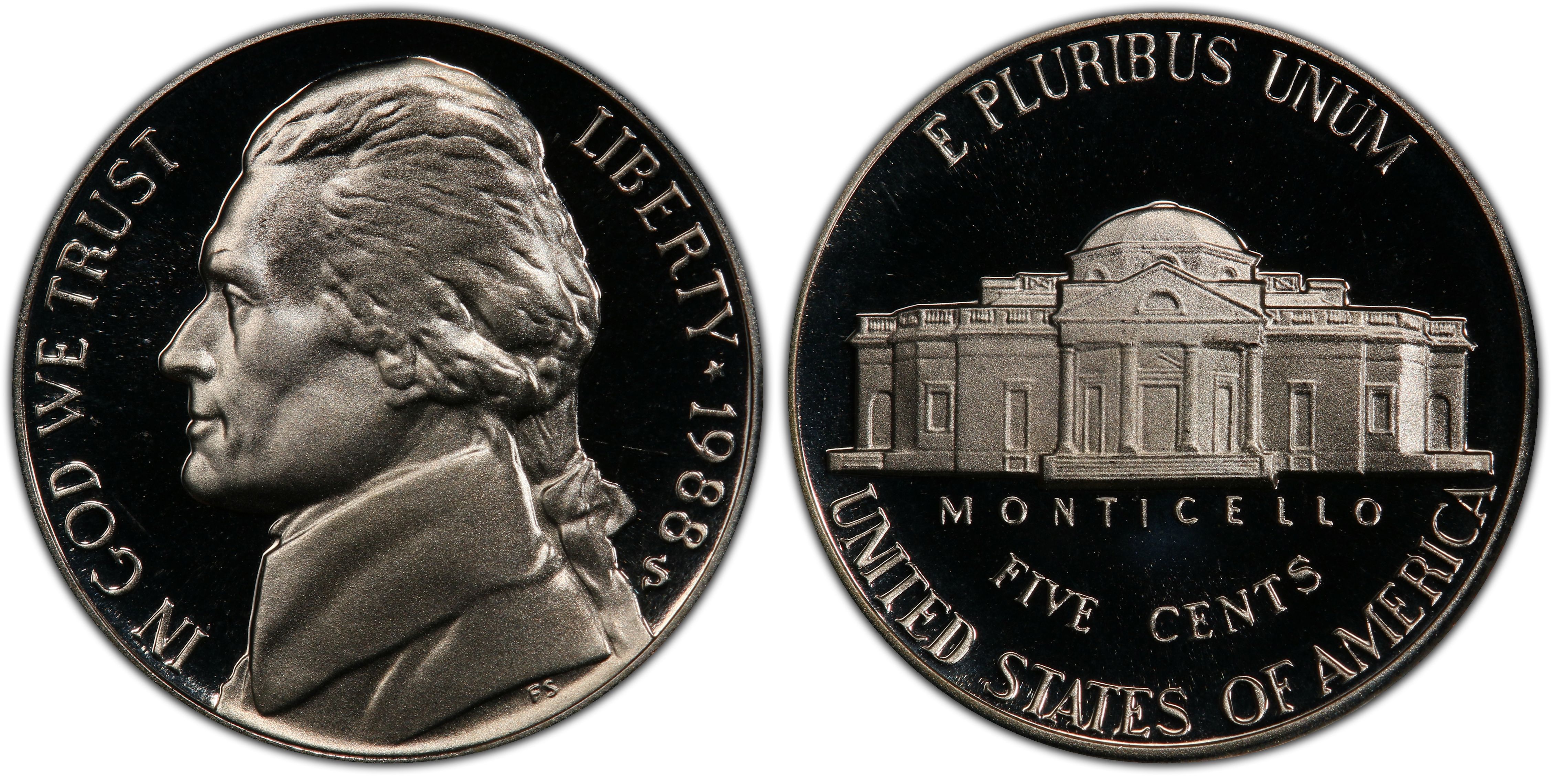 Nice 1988 s Proof Jefferson Nickel # JN 08  20 Available  Buy 1 or up to  20