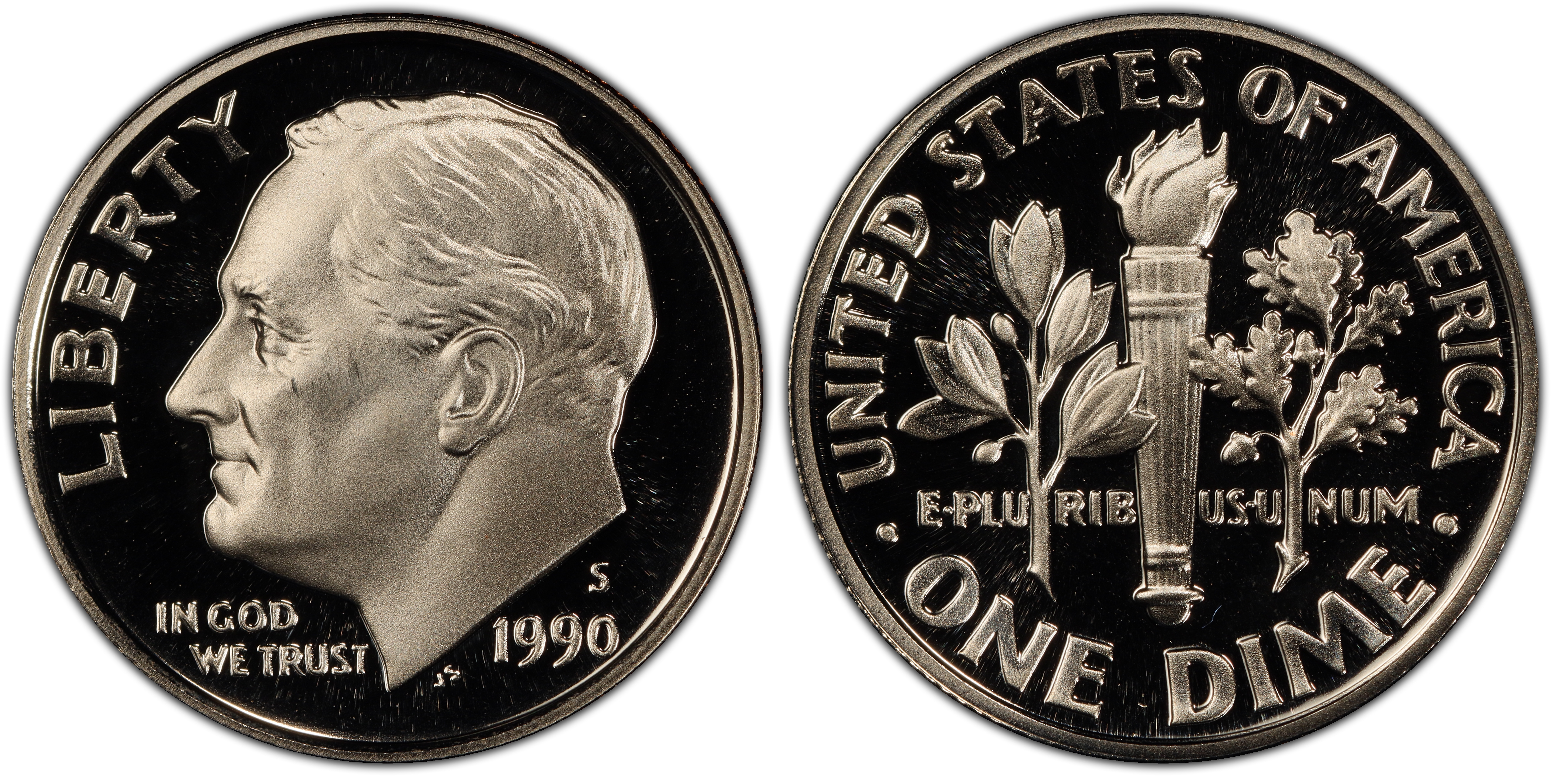 1990-S 10C, DCAM (Proof) Roosevelt Dime - PCGS CoinFacts