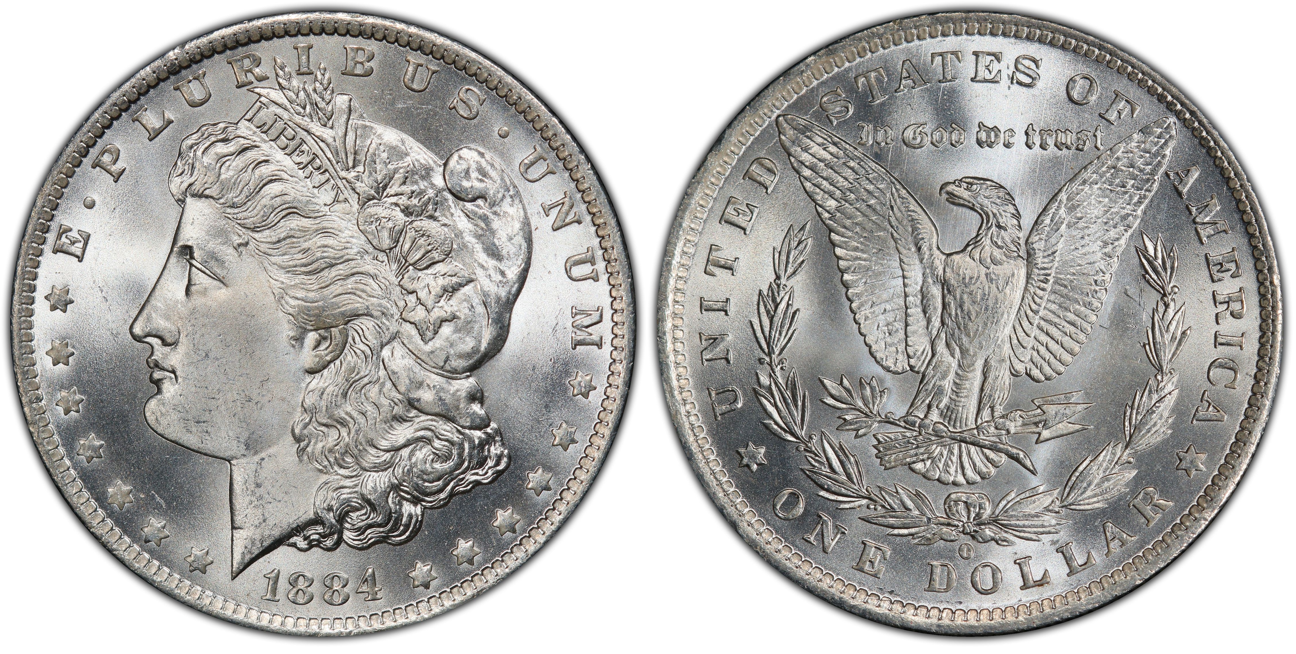 1884-O US Morgan Silver Dollar $1 PCGS MS65