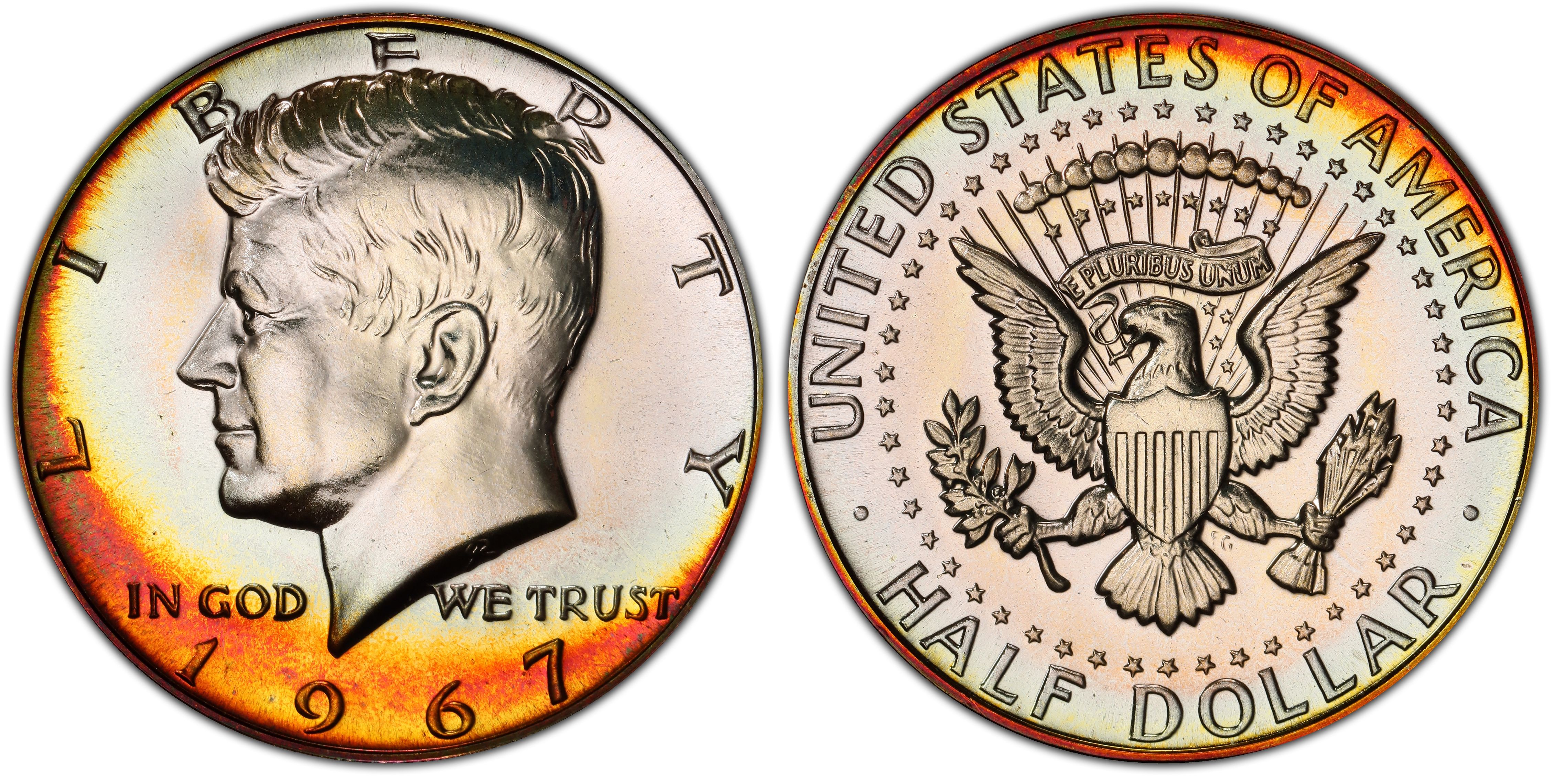 1965 1966 1967 SMS Silver Kennedy Half Dollar 3 Coin Lot Set 