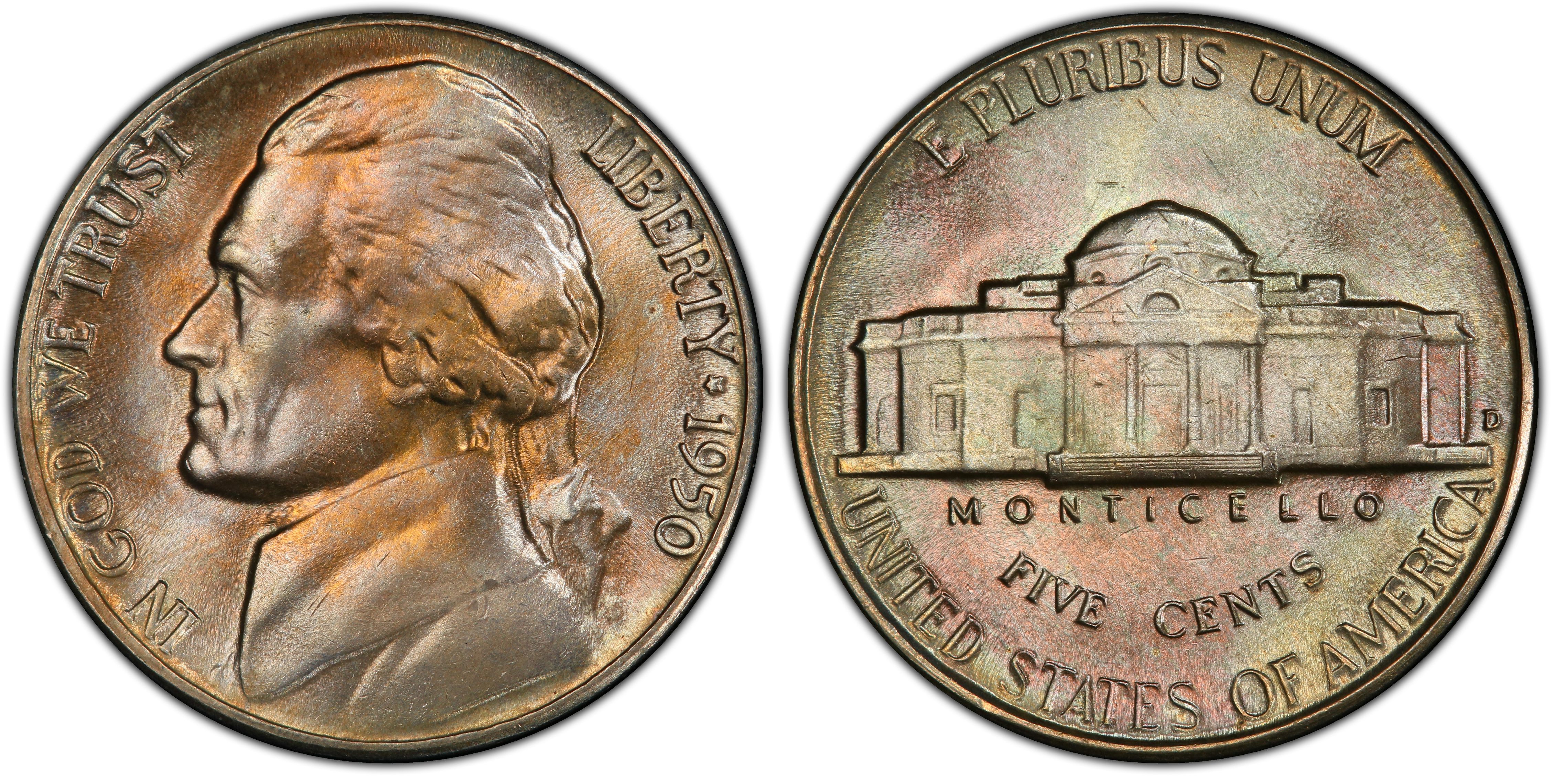 Details about   1950 D Jefferson Nickel Extra Fine XF 