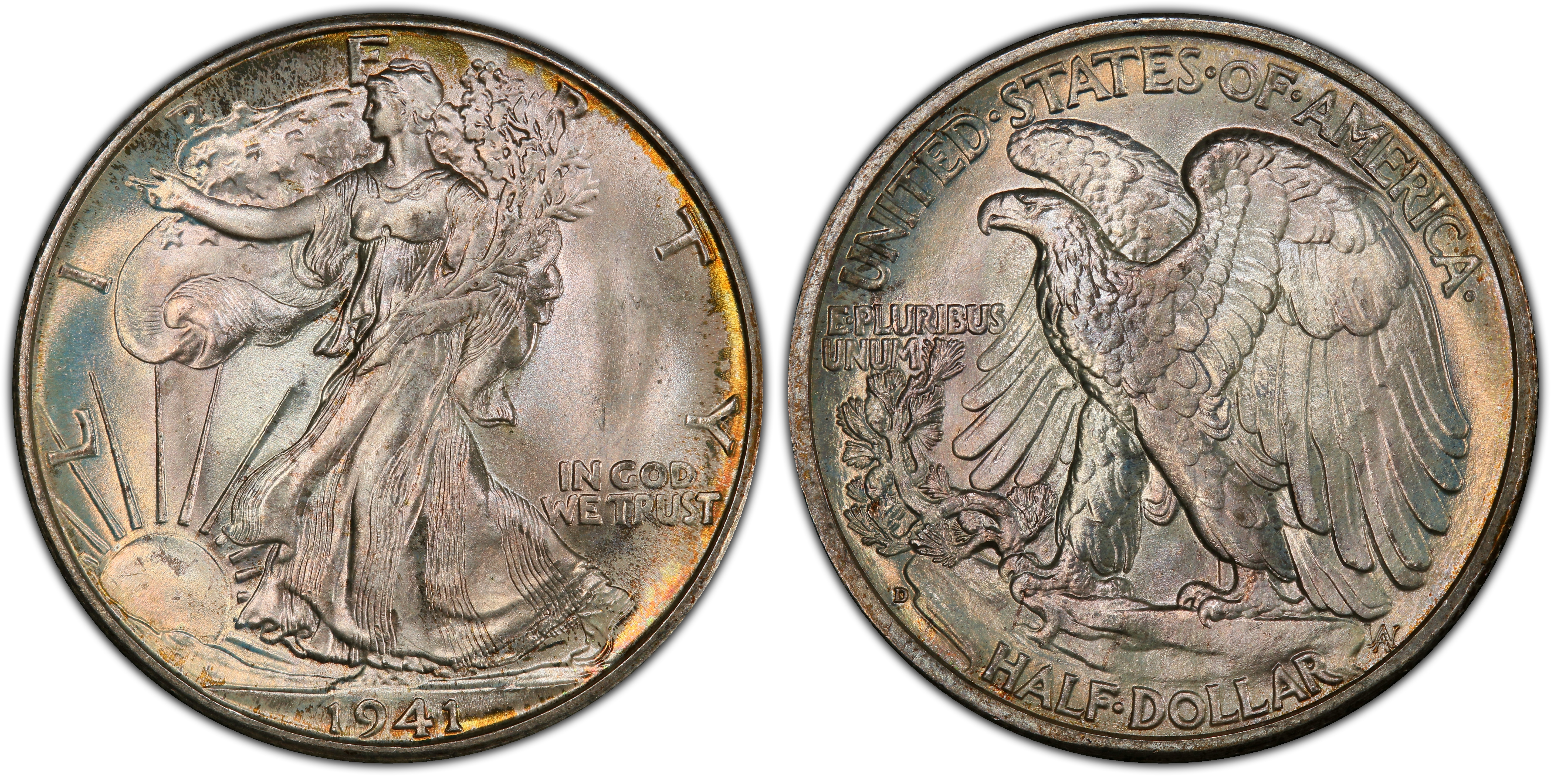 1941-D 50C (Regular Strike) Walking Liberty Half Dollar - PCGS