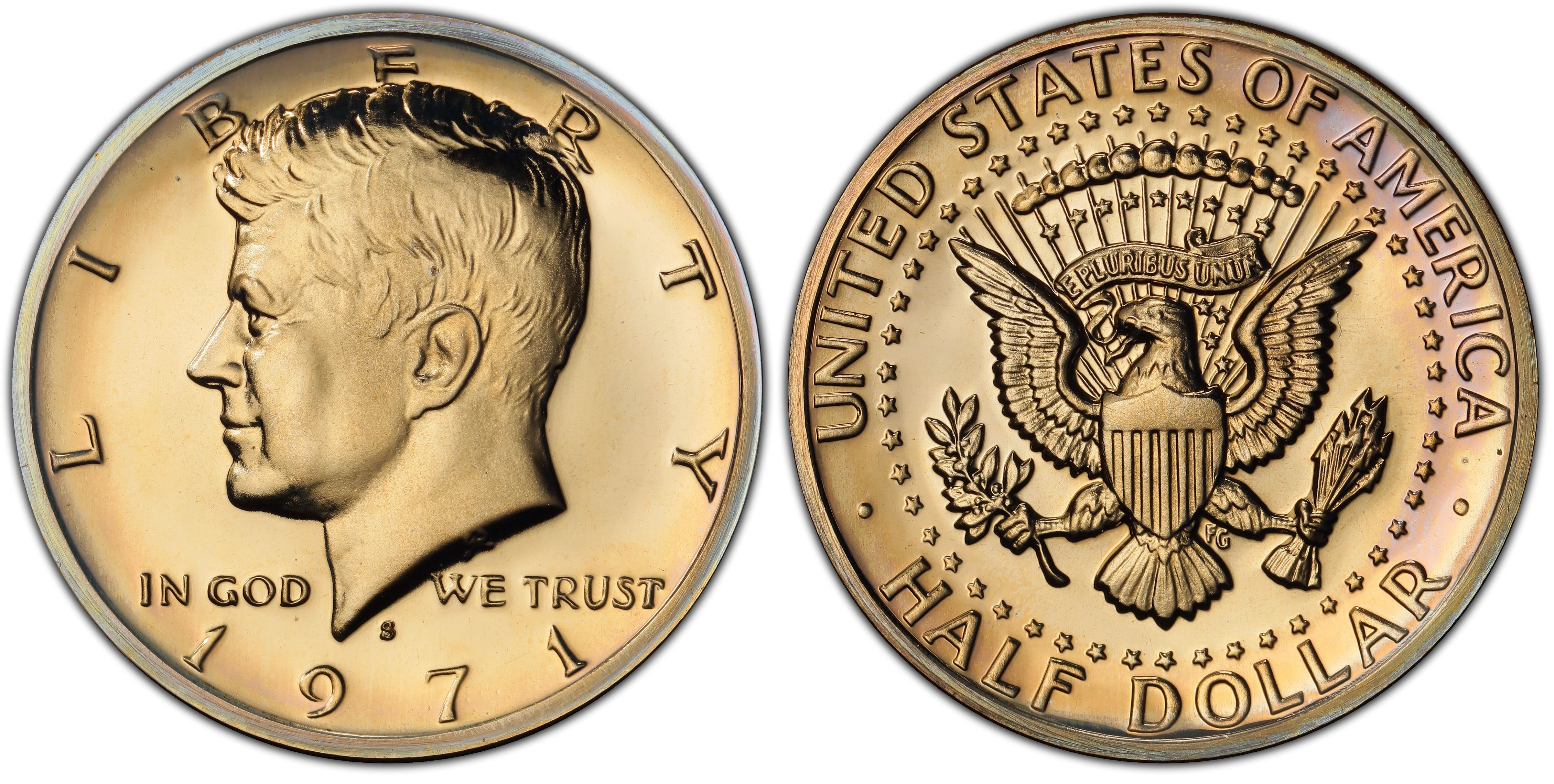 1971 S PCGS Certified Proof 68 Kennedy Half Dollar Gem PR 68 50 Cent Coin 
