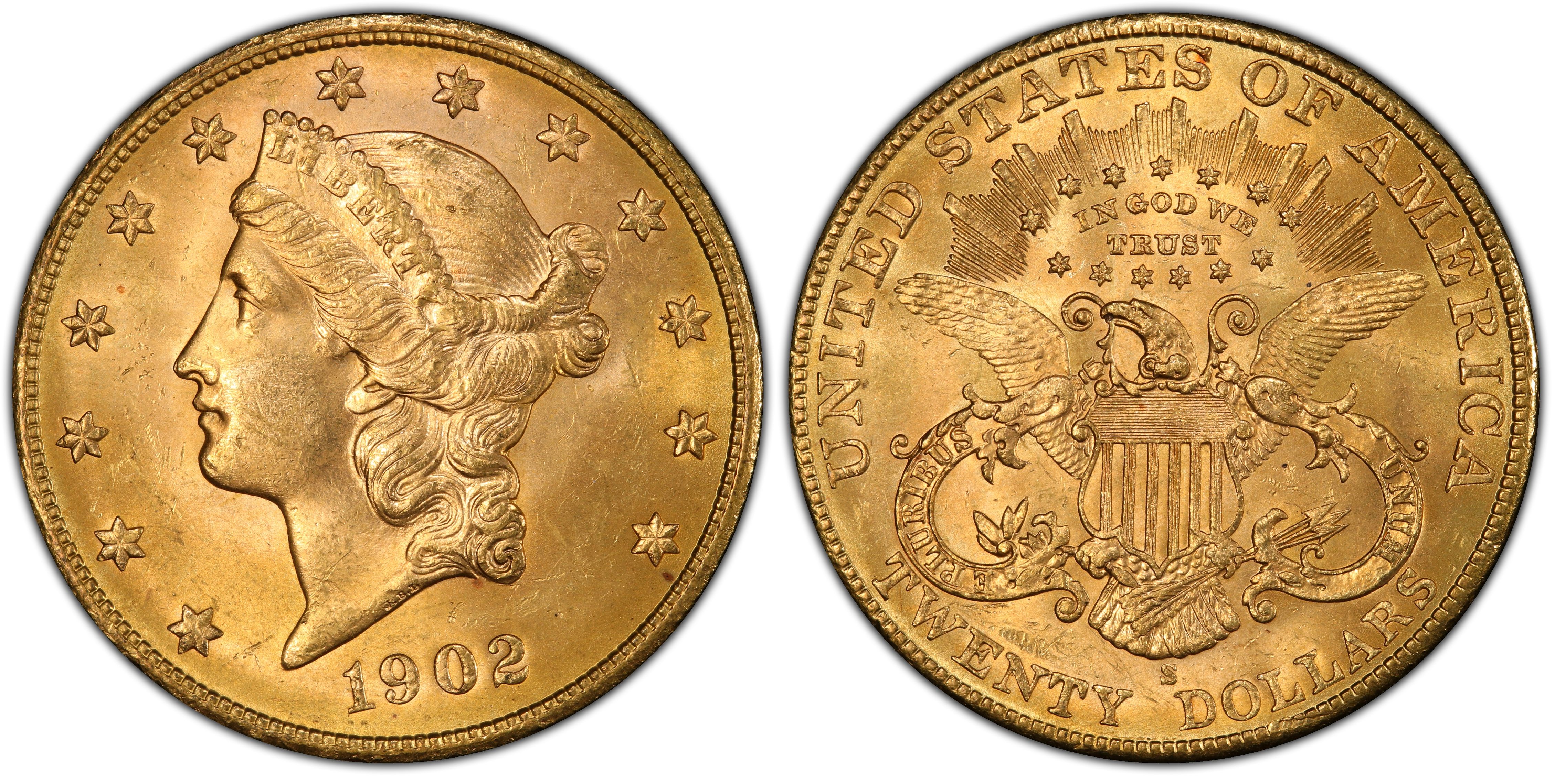 1902-S $20 (Regular Strike) Liberty Head $20 - PCGS CoinFacts