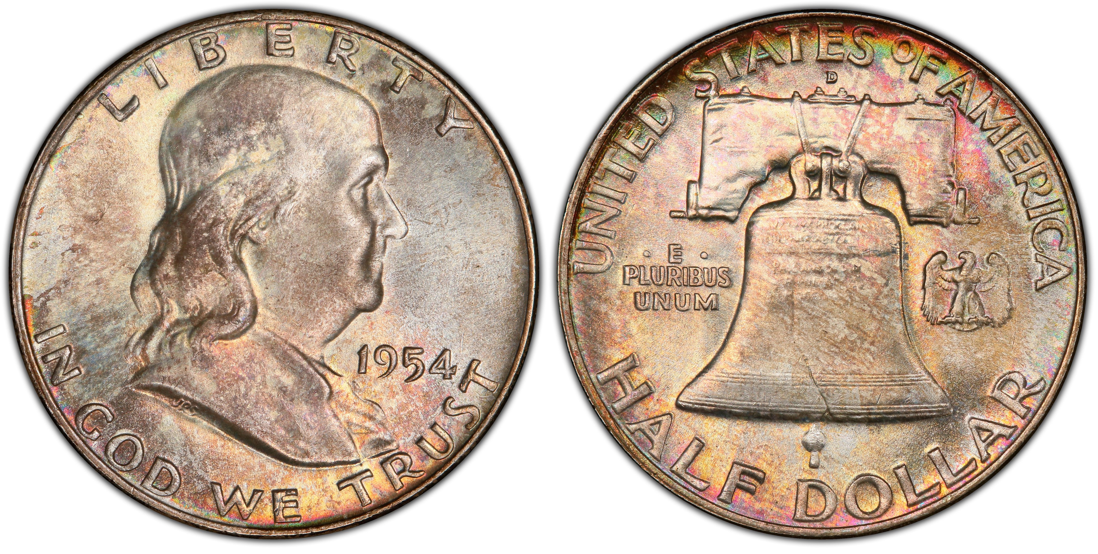 1954-D 50C, FBL (Regular Strike) Franklin Half Dollar - PCGS CoinFacts