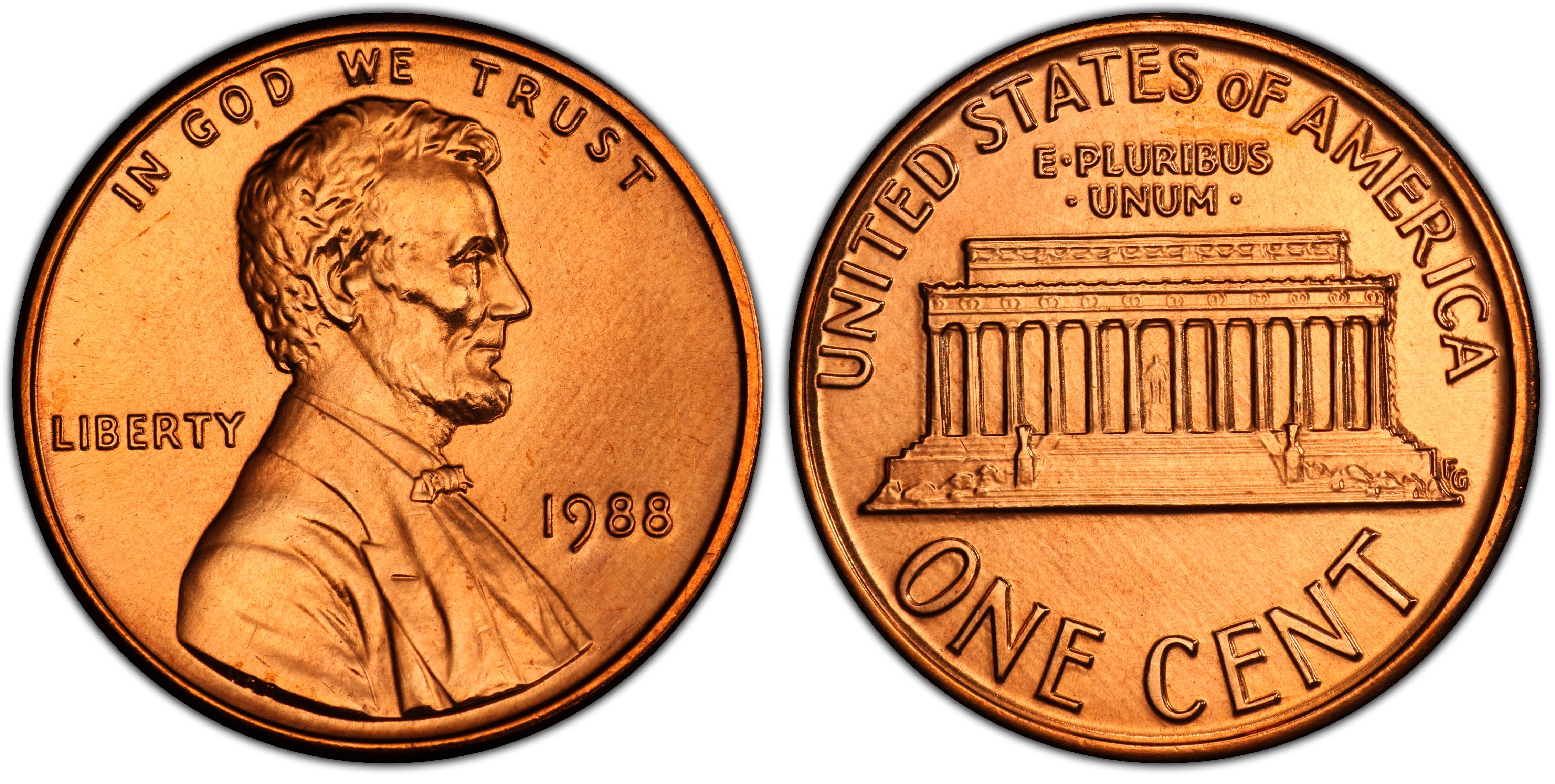 1988-S CHOICE PROOF LINCOLN CENT 