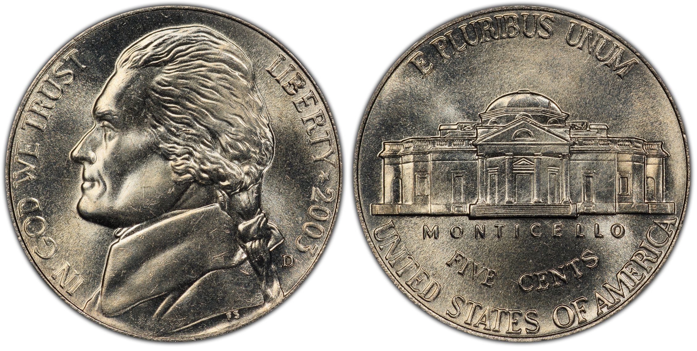 D C Fs Regular Strike Jefferson Nickel Pcgs Coinfacts