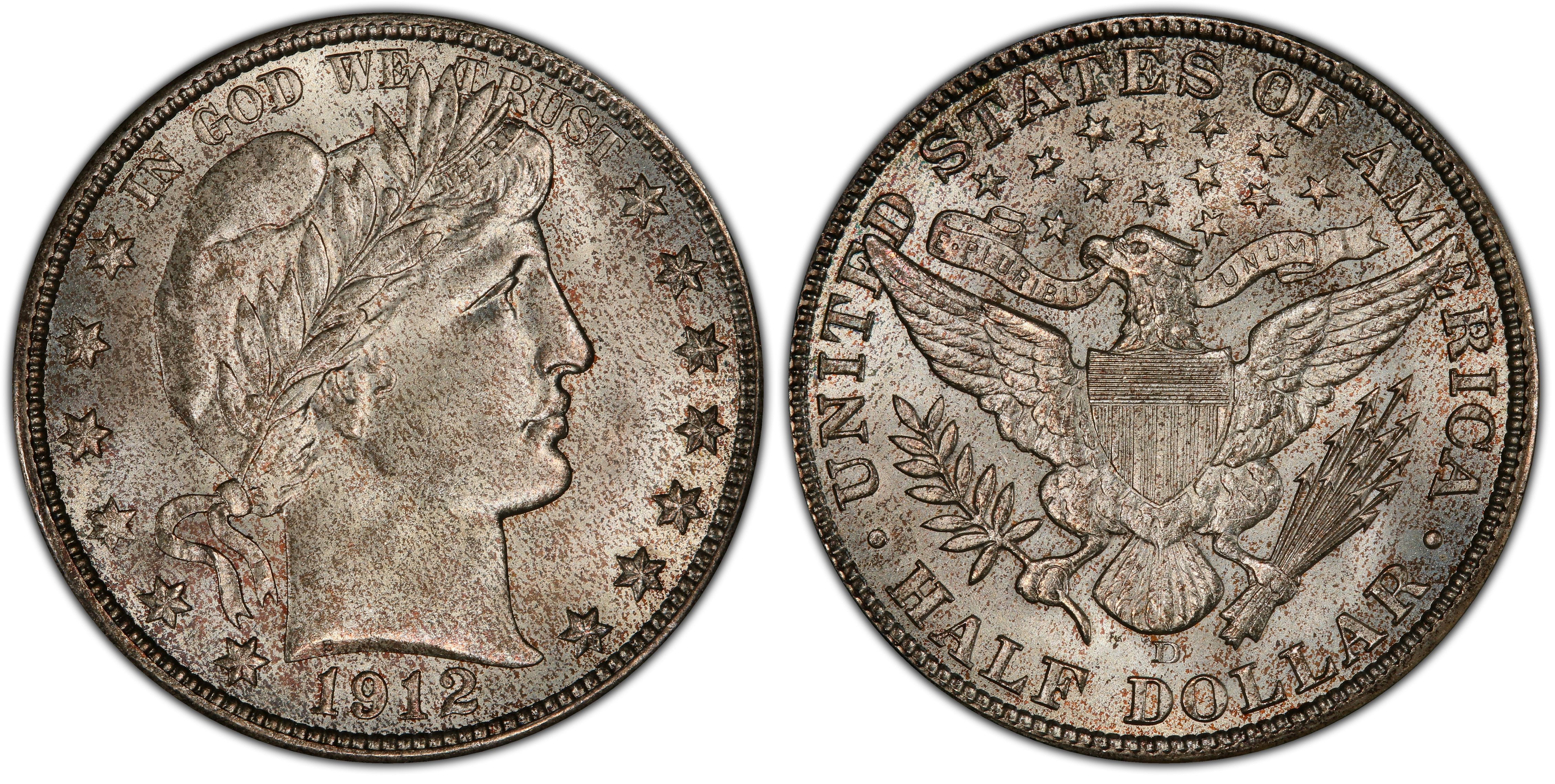 1912-D Barber Silver Half Dollar Choice VG Uncertified 