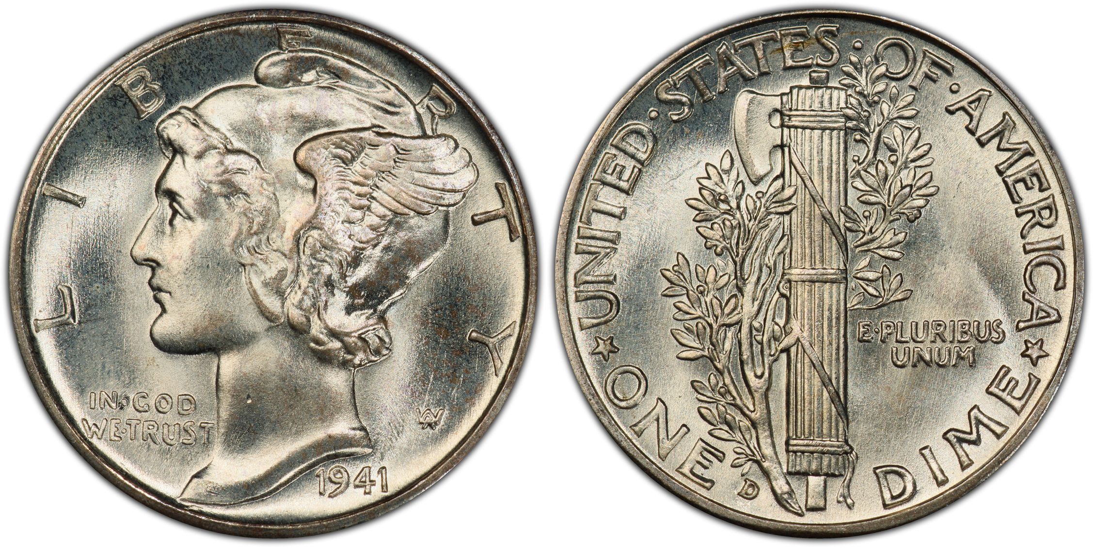 1941-D 10C, FB (Regular Strike) Mercury Dime - PCGS CoinFacts