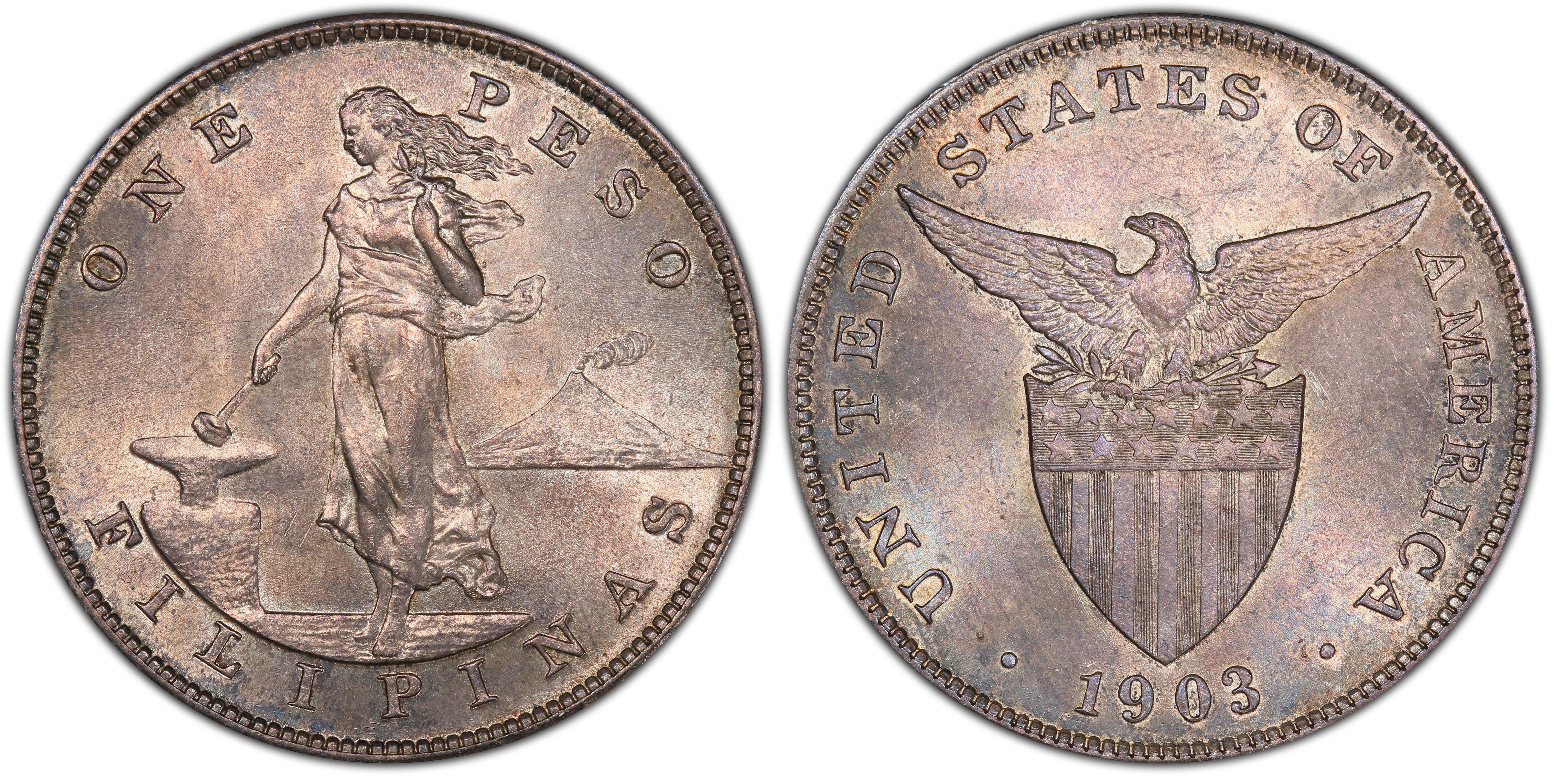 1903 Peso (Regular Strike) U.S. Philippines - PCGS CoinFacts