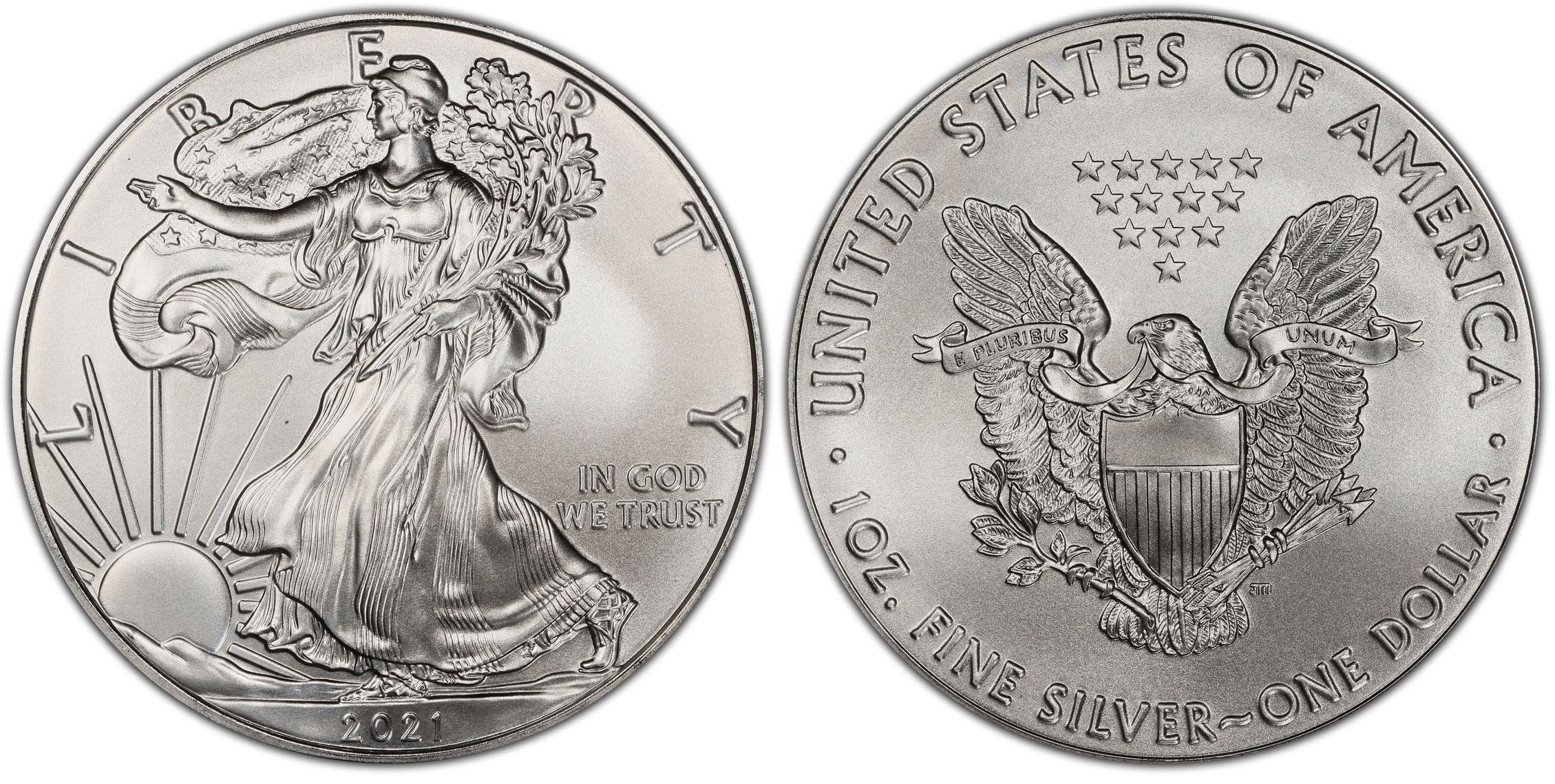 2021 $1 Silver Eagle - Type 1 Last Day of Production (Regular Strike ...