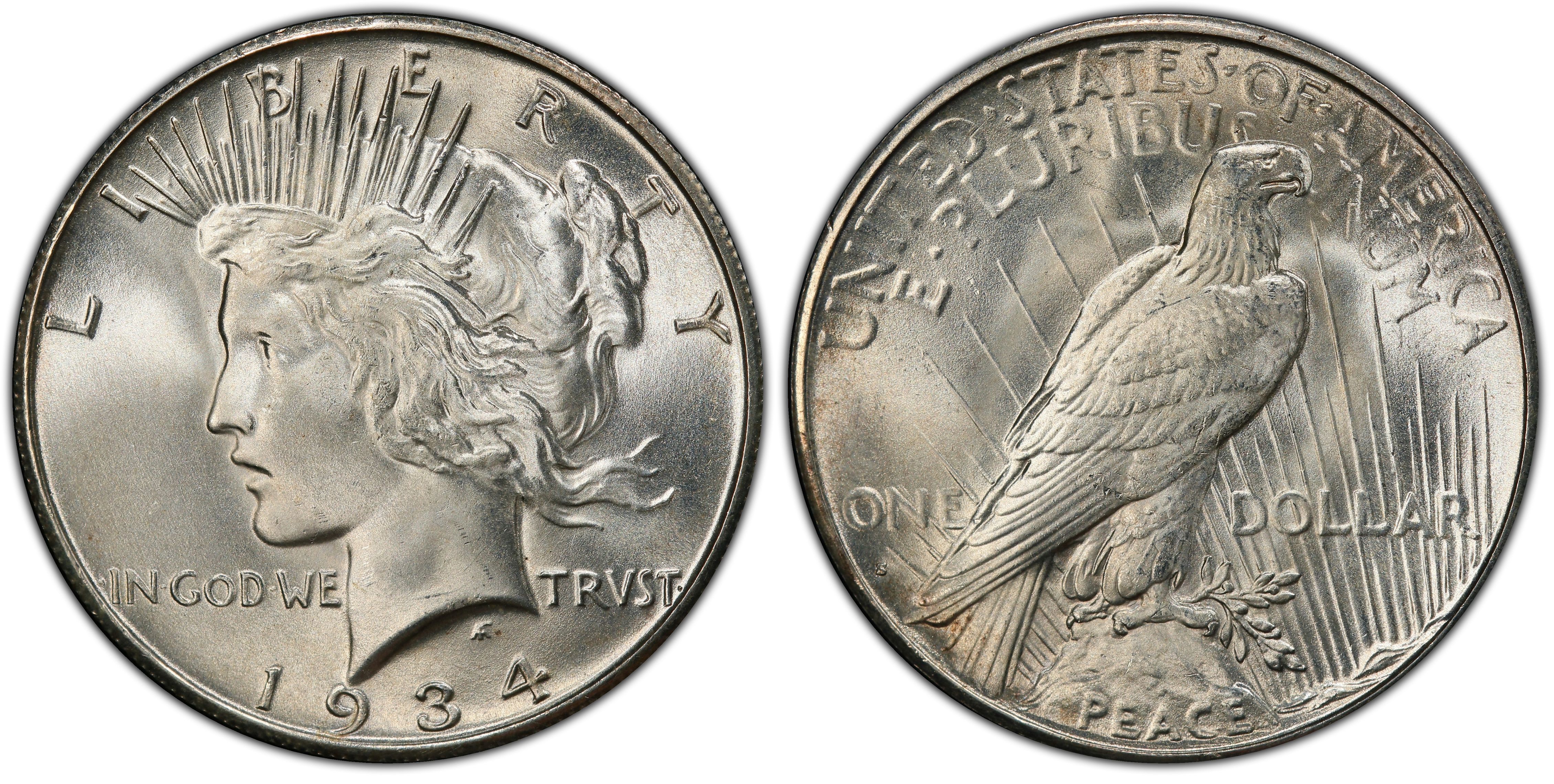 1934-S $1 (Regular Strike) Peace Dollar - PCGS CoinFacts