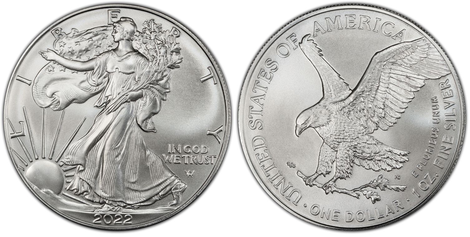 2022 1 Silver Eagle First Day of Issue (Regular Strike) Silver Eagles