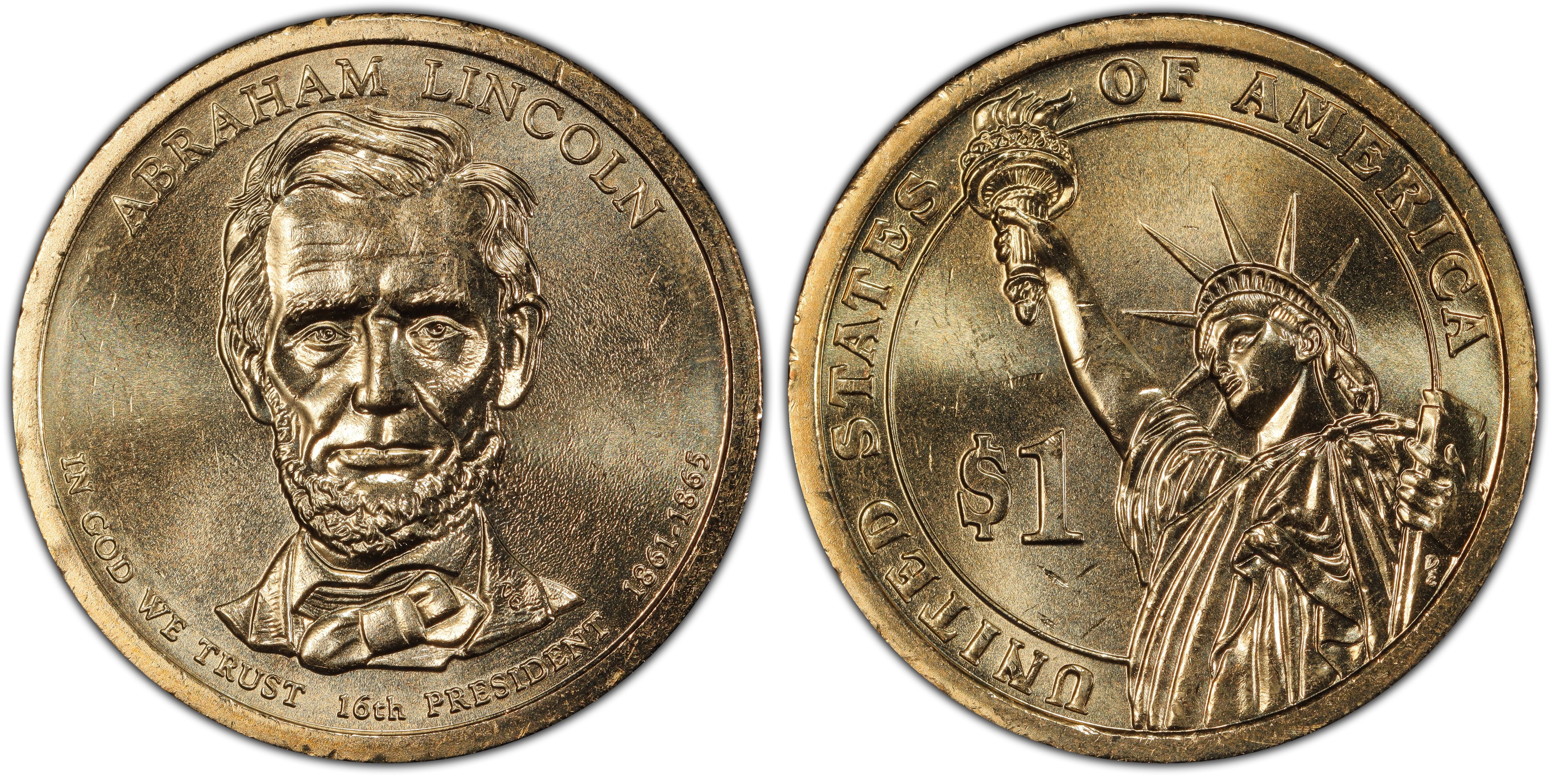 2010 D & P Abraham Lincoln Presidential Dollar Coins $1 Coins USD 