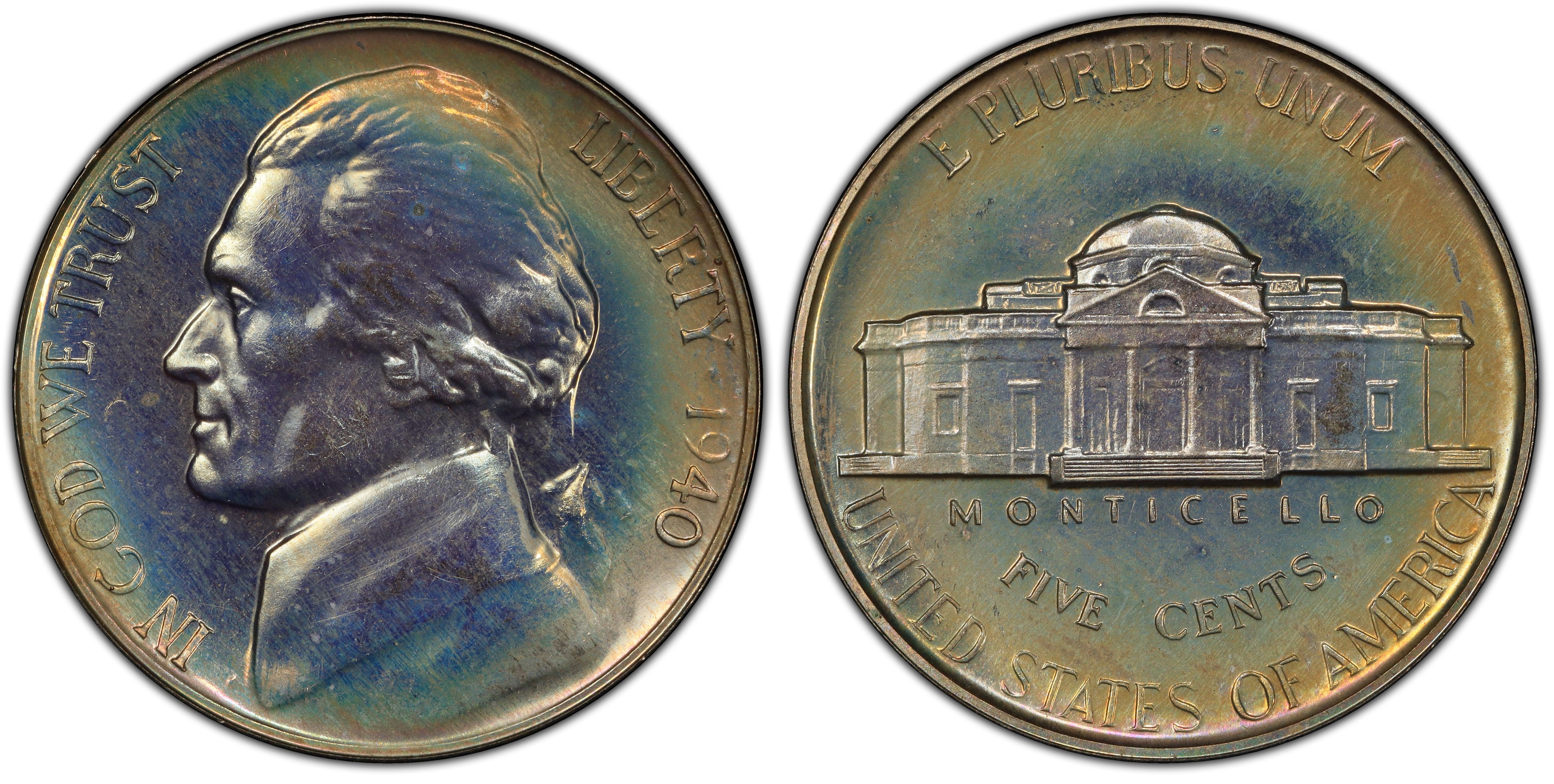 1940 5C Reverse of 1940 (Proof) Jefferson Nickel - PCGS CoinFacts