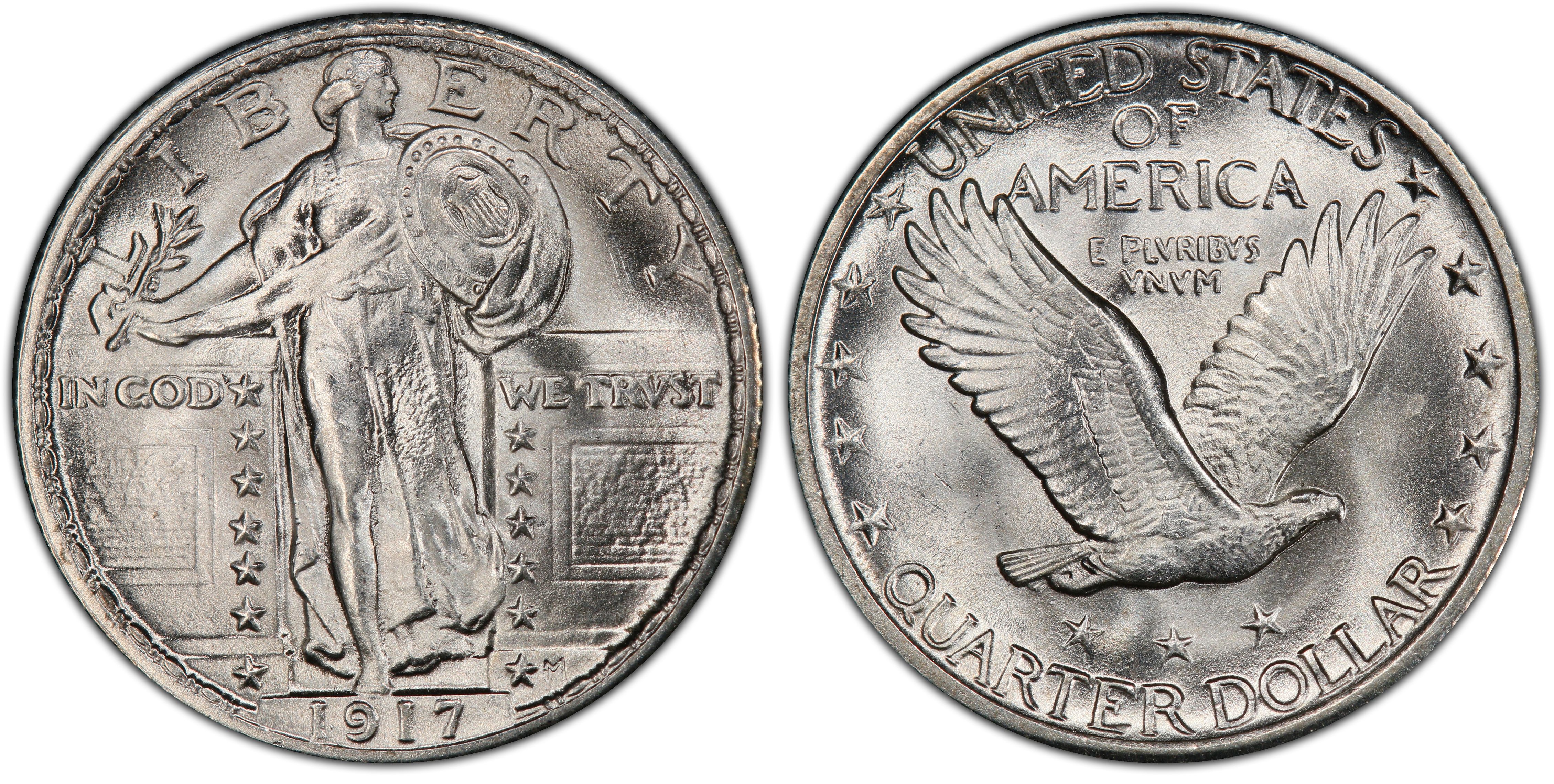 Details about   1917 Standing Liberty Quarter 2 oz Silver Type II BU Round USA Made Bullion Coin 
