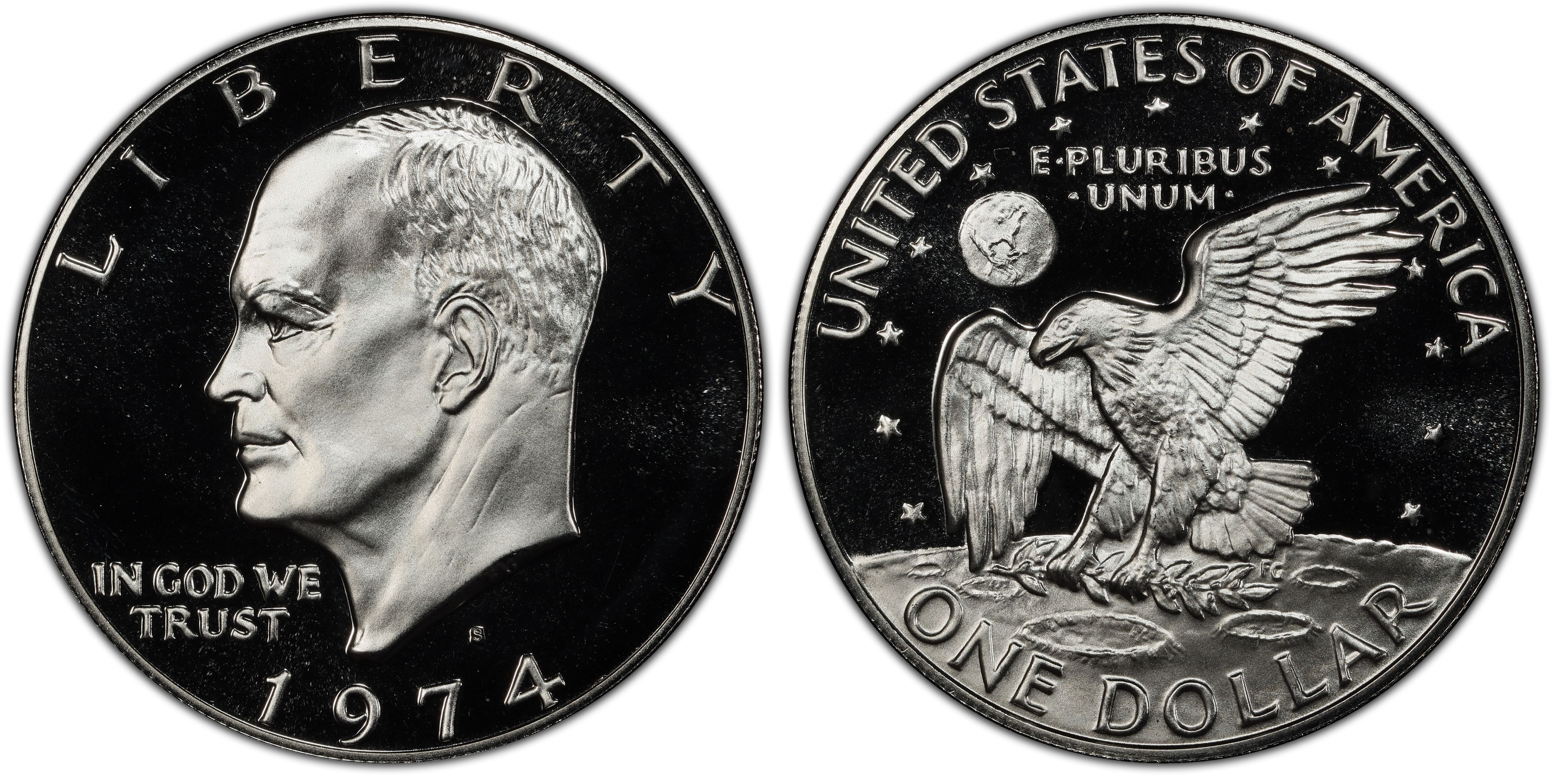 1974-S $1 Silver, DCAM (Proof) Ike Dollar - PCGS CoinFacts