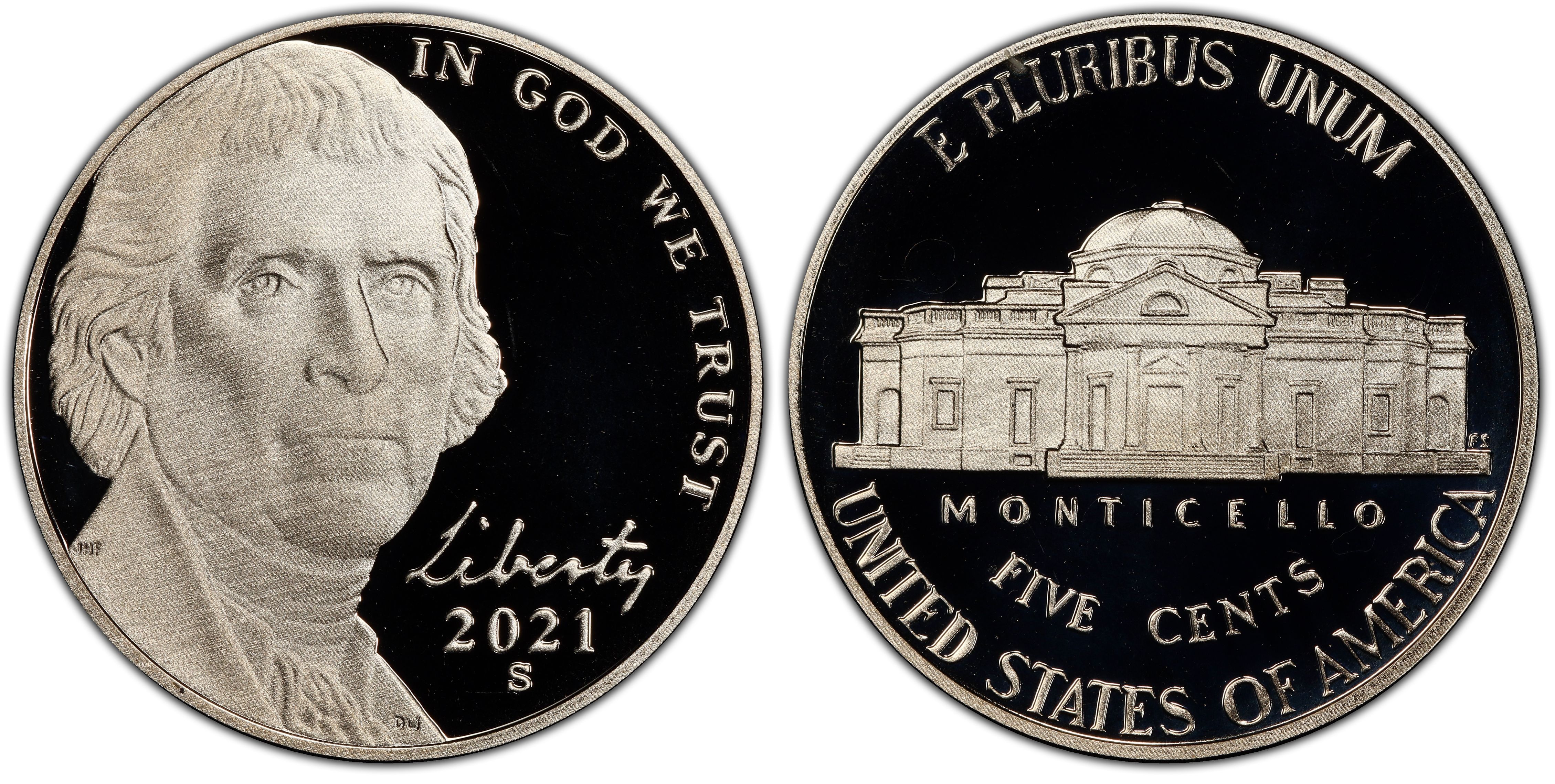 2021-S 5C, DCAM (Proof) Jefferson Nickel - PCGS CoinFacts