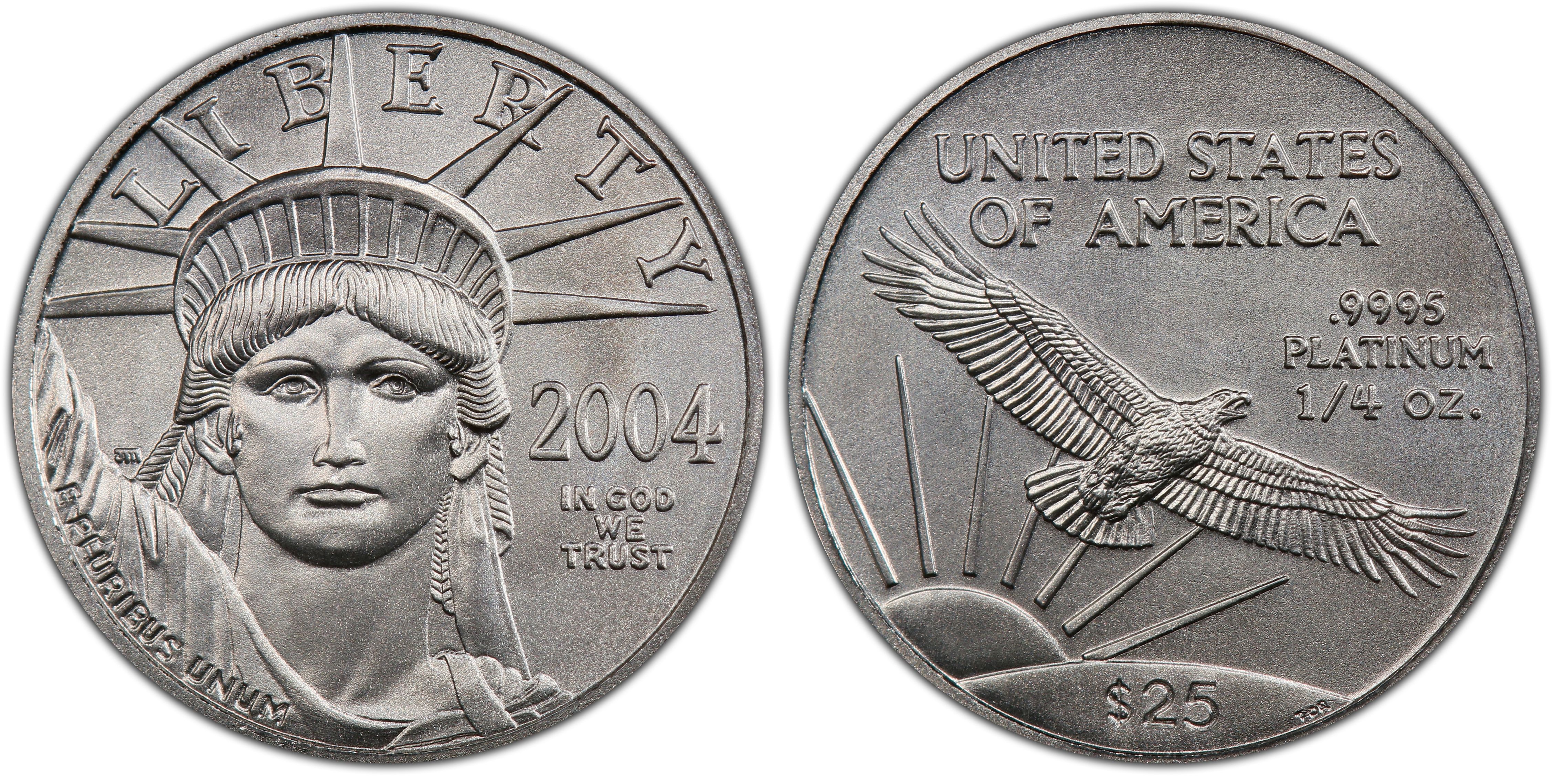2004 1/4 oz $25 Platinum American Eagle NGC MS 69 