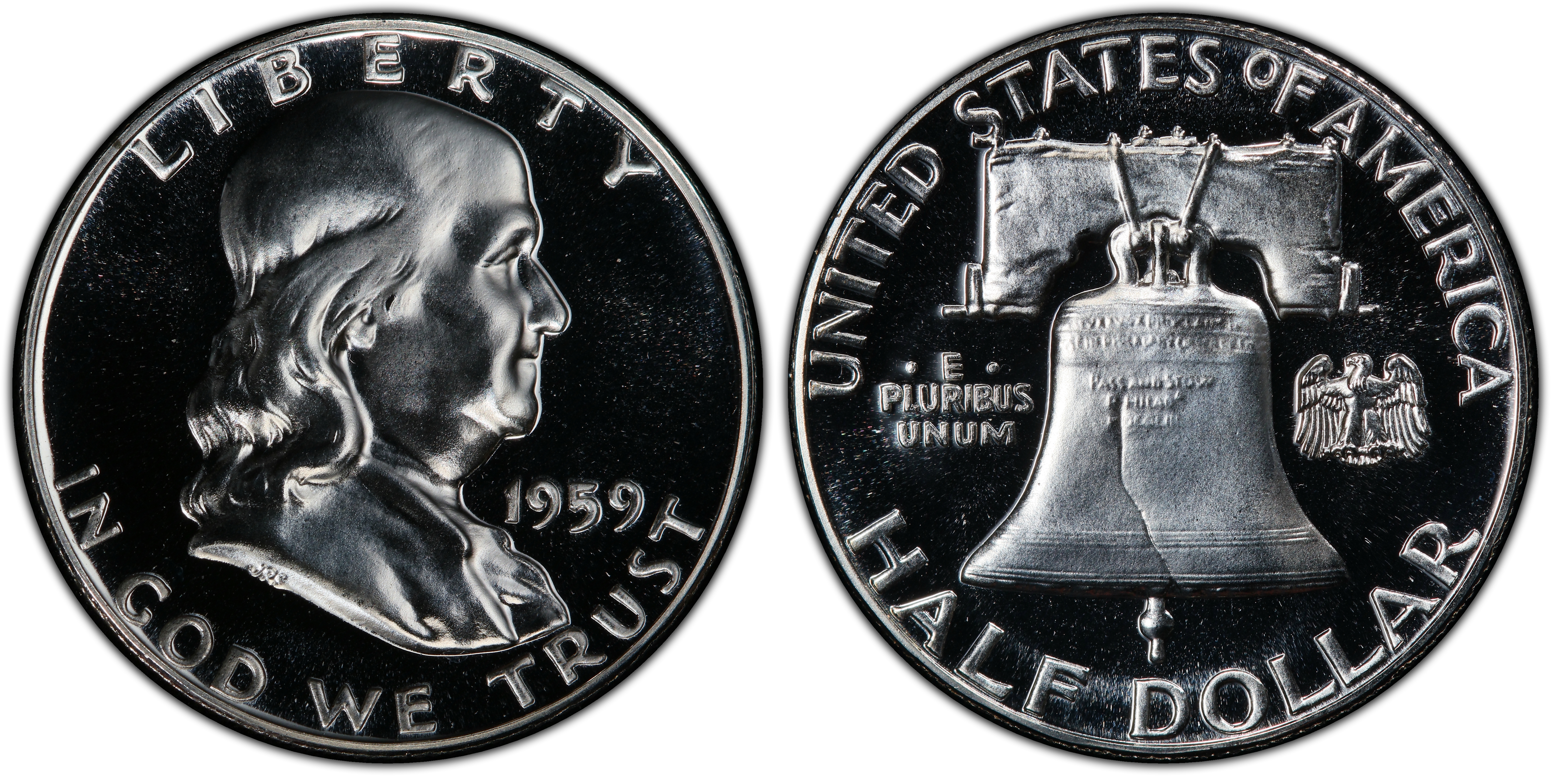 1958 Franklin half dollar Gem 90% Silver Proof 1958 Franklin half dollar Gem 90% Silver Proof
