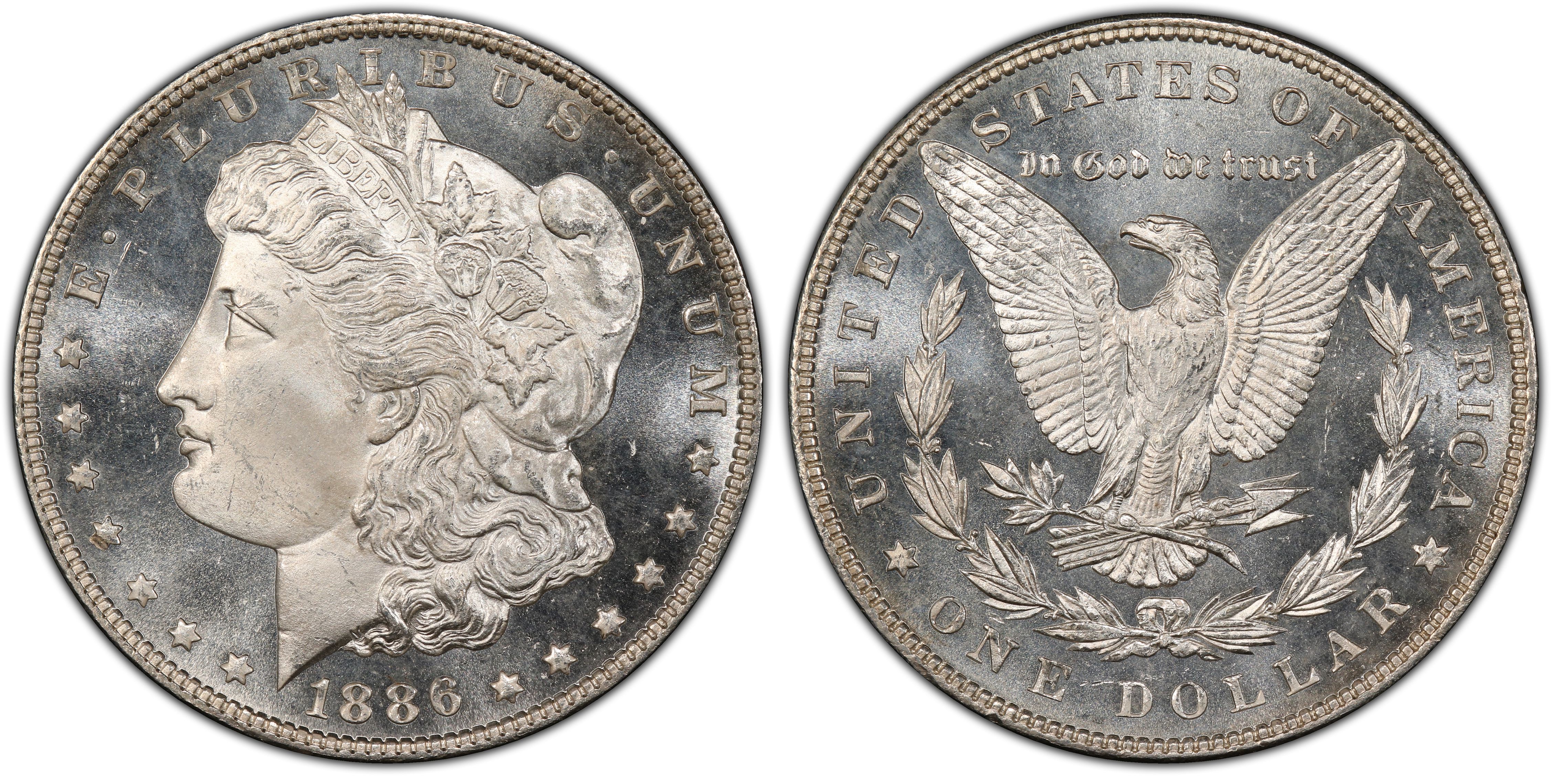 1886 $1, PL (Regular Strike) Morgan Dollar - PCGS CoinFacts