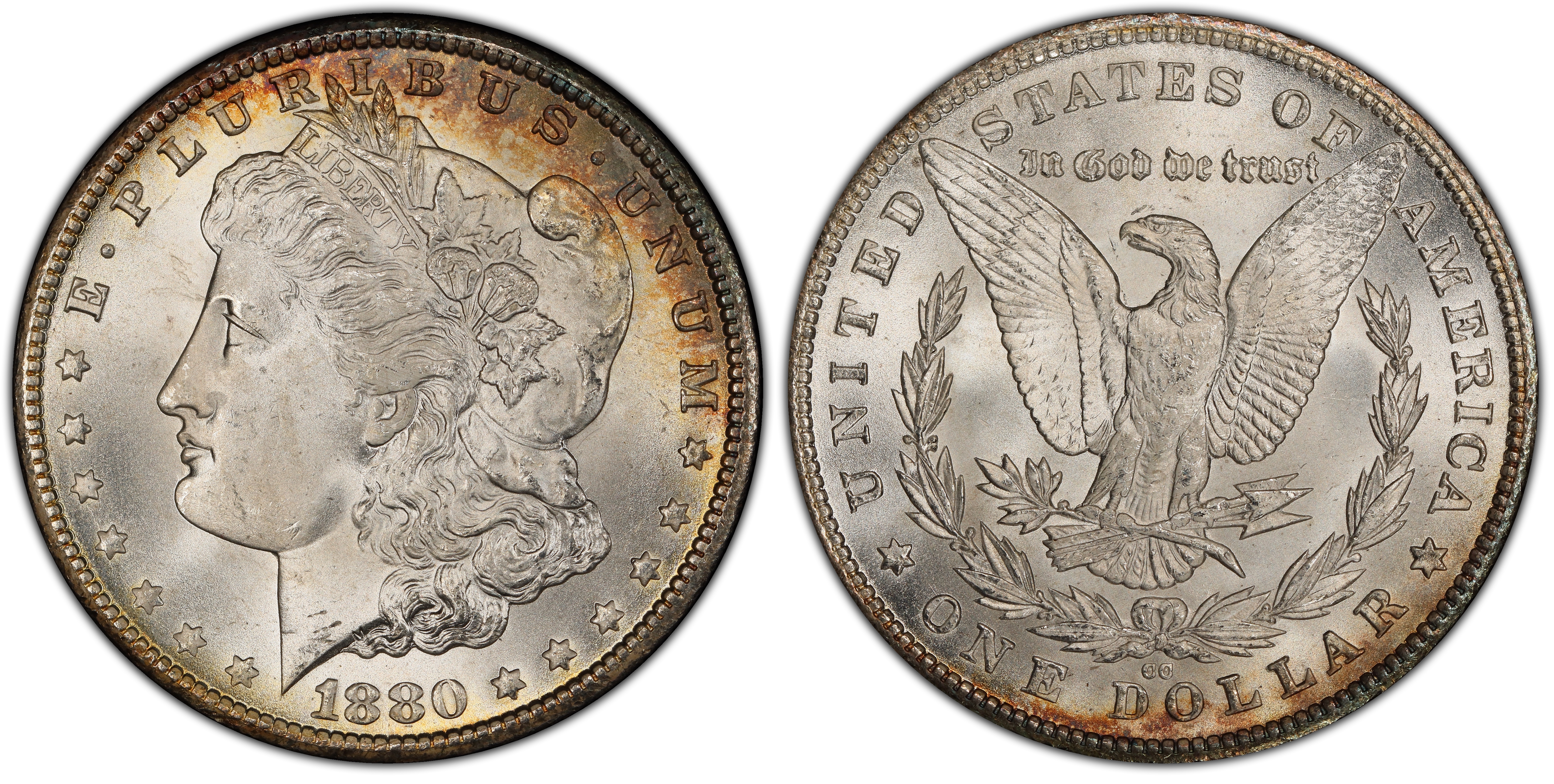 1880-CC $1 8/7 Dash (Regular Strike) Morgan Dollar - PCGS CoinFacts