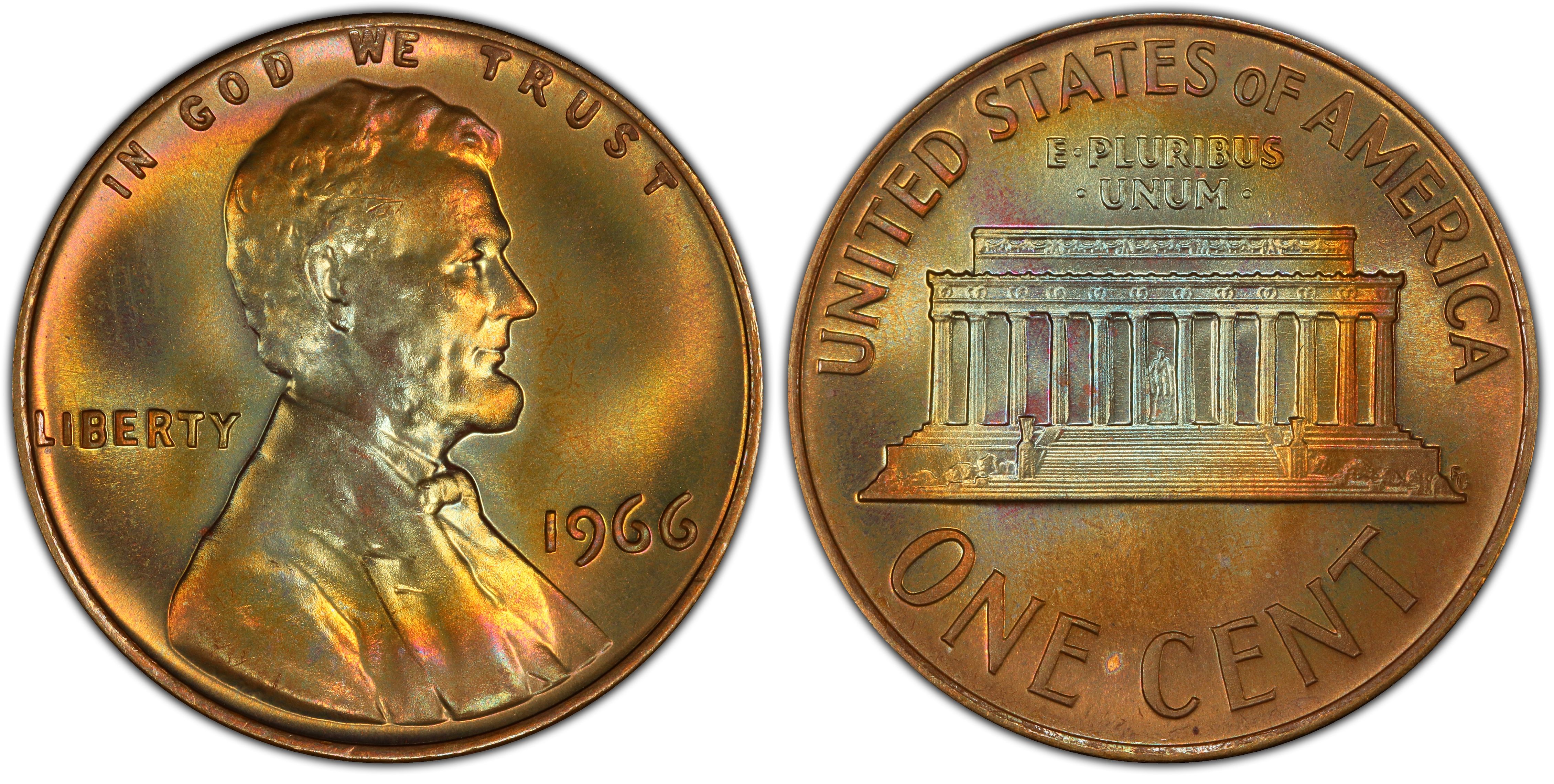 1966 SMS Lincoln Memorial Cent PCGS SP-66 RD, Buy 3 Items, Get $5 Off!!