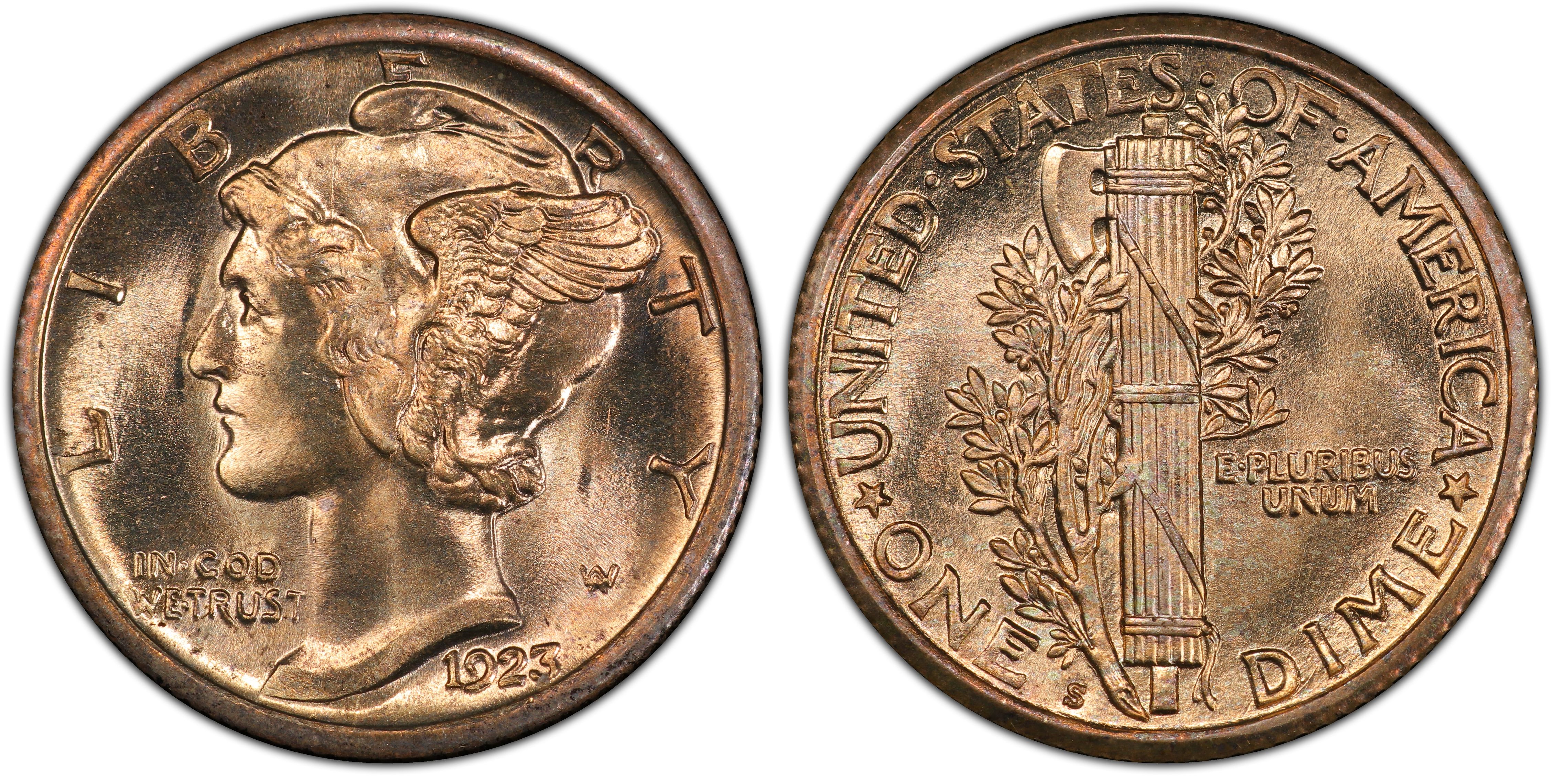 1923-p Mercury Head Dime.Average Grade of Coin You Will Receive is Photographed 