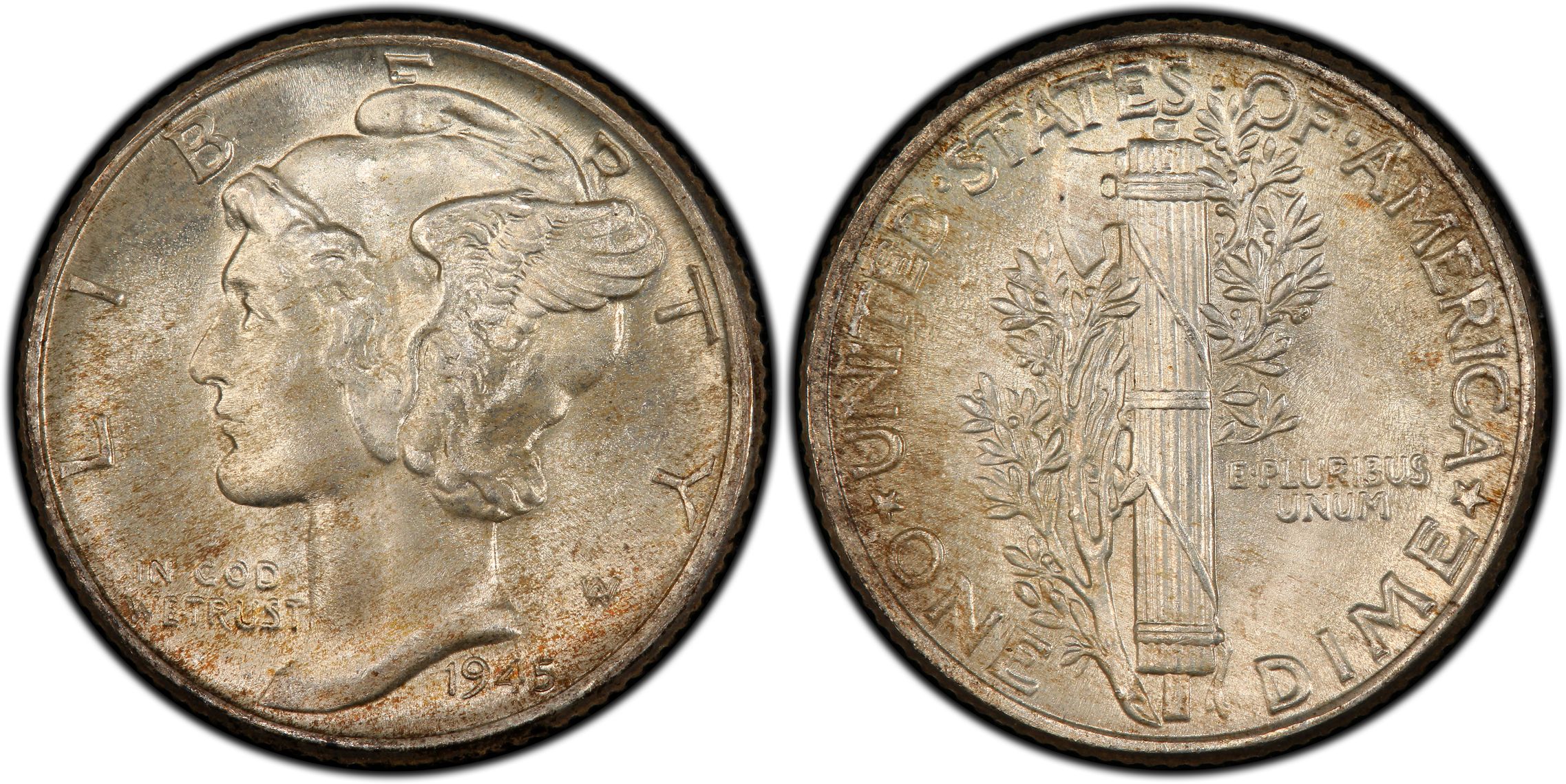 1945 10C, FB (Regular Strike) Mercury Dime - PCGS CoinFacts