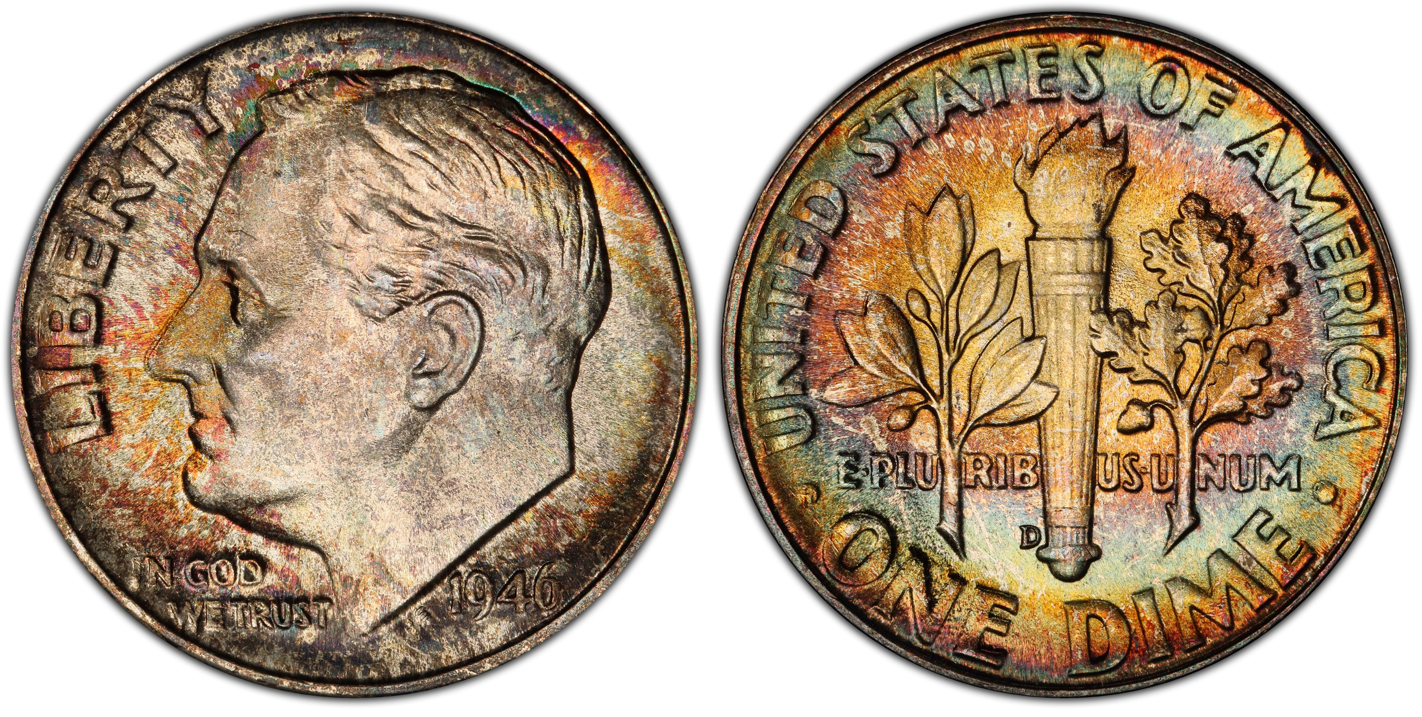 1946-D 10C, FB (Regular Strike) Roosevelt Dime - PCGS CoinFacts