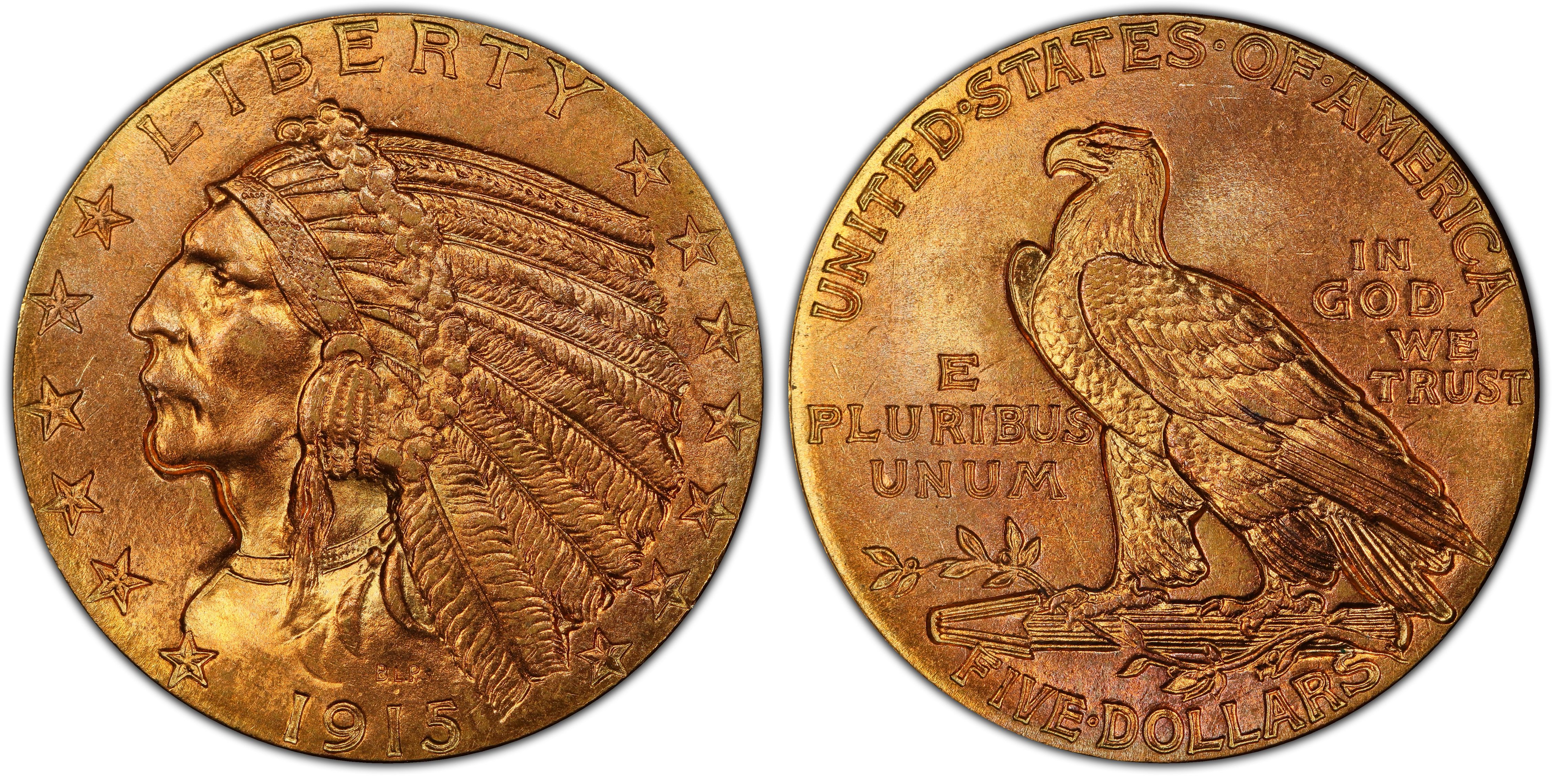 1915 $5 (Regular Strike) Indian $5 - PCGS CoinFacts