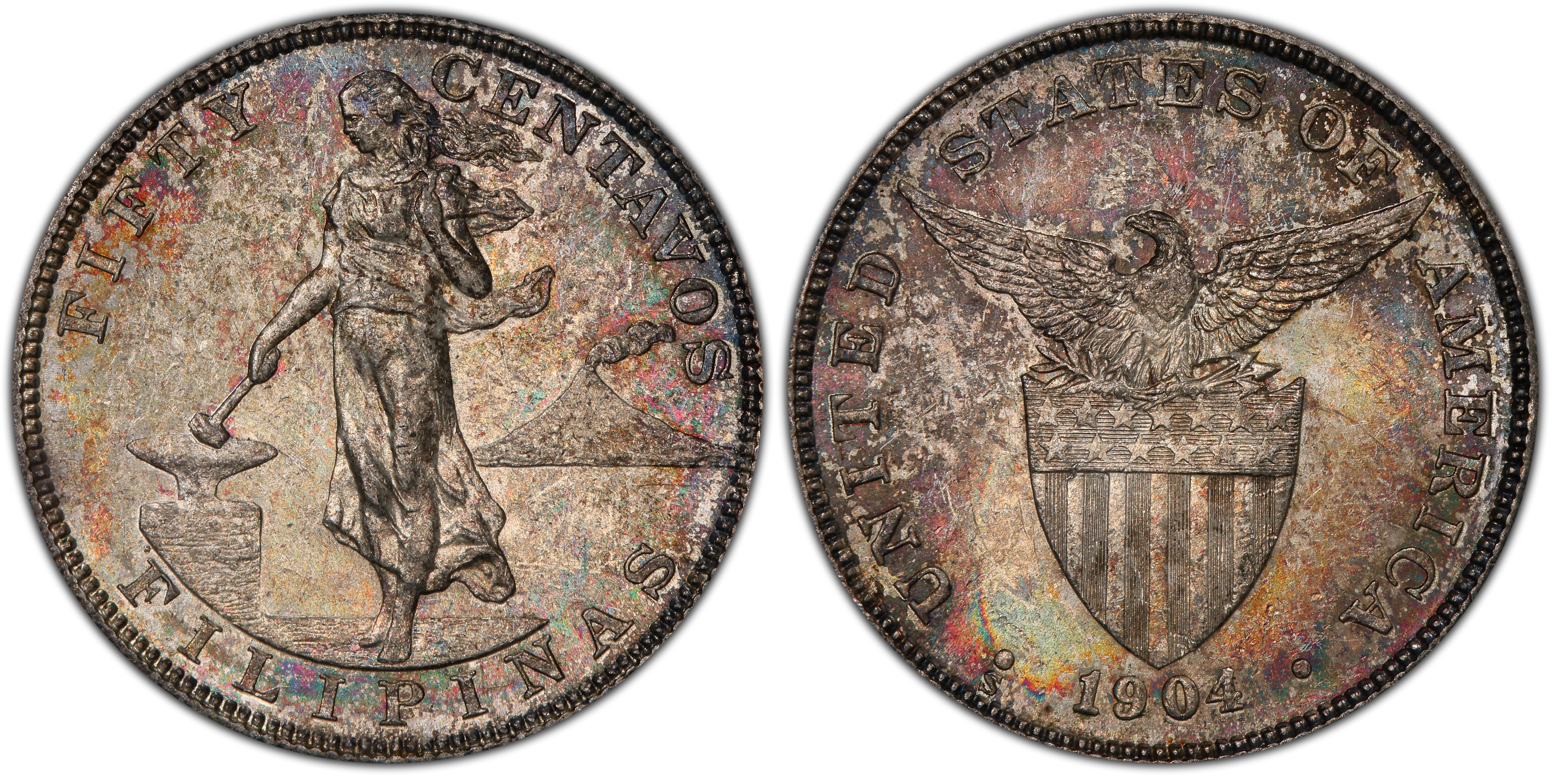 1904-S 50C (Regular Strike) U.S. Philippines - PCGS CoinFacts