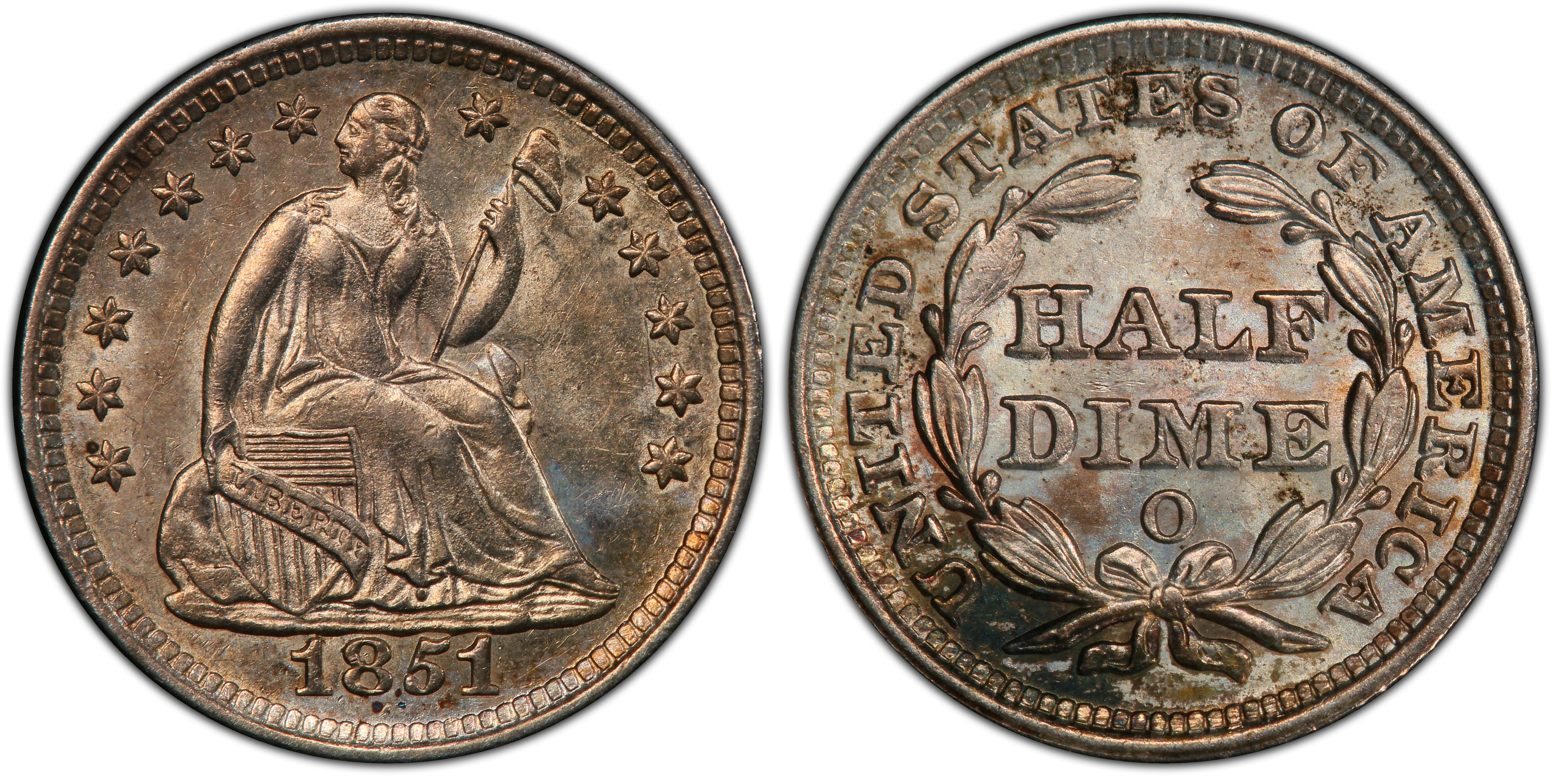 1851-O H10C (Regular Strike) Liberty Seated Half Dime - PCGS CoinFacts