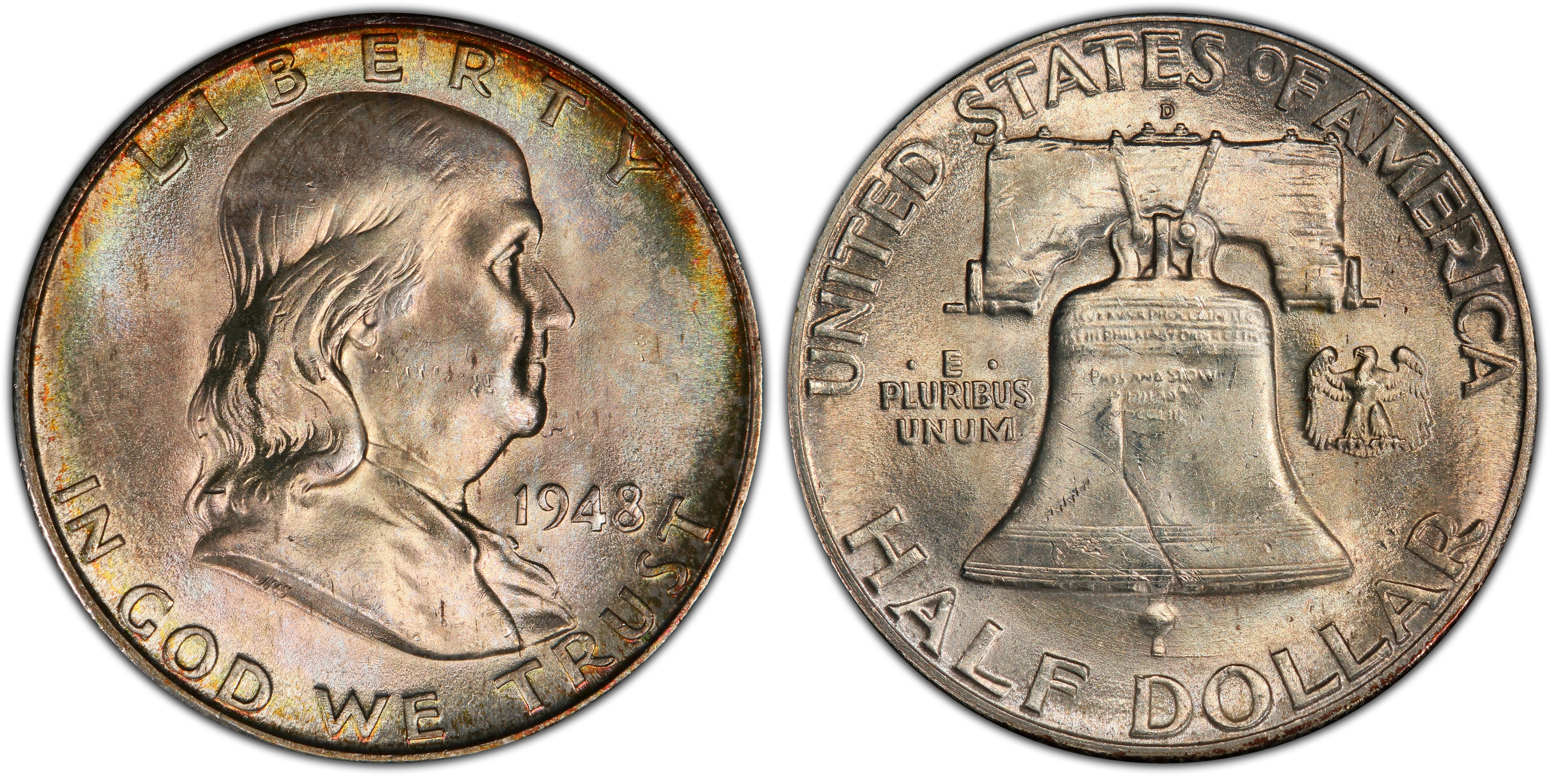 1948-D 50C (Regular Strike) Franklin Half Dollar - PCGS CoinFacts