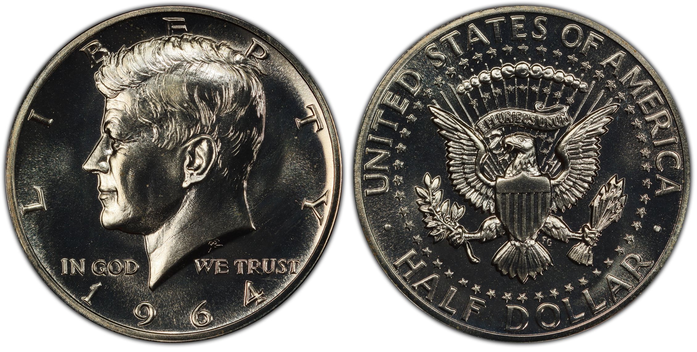 1964 50C Accented Hair (Proof) Kennedy Half Dollar - PCGS CoinFacts