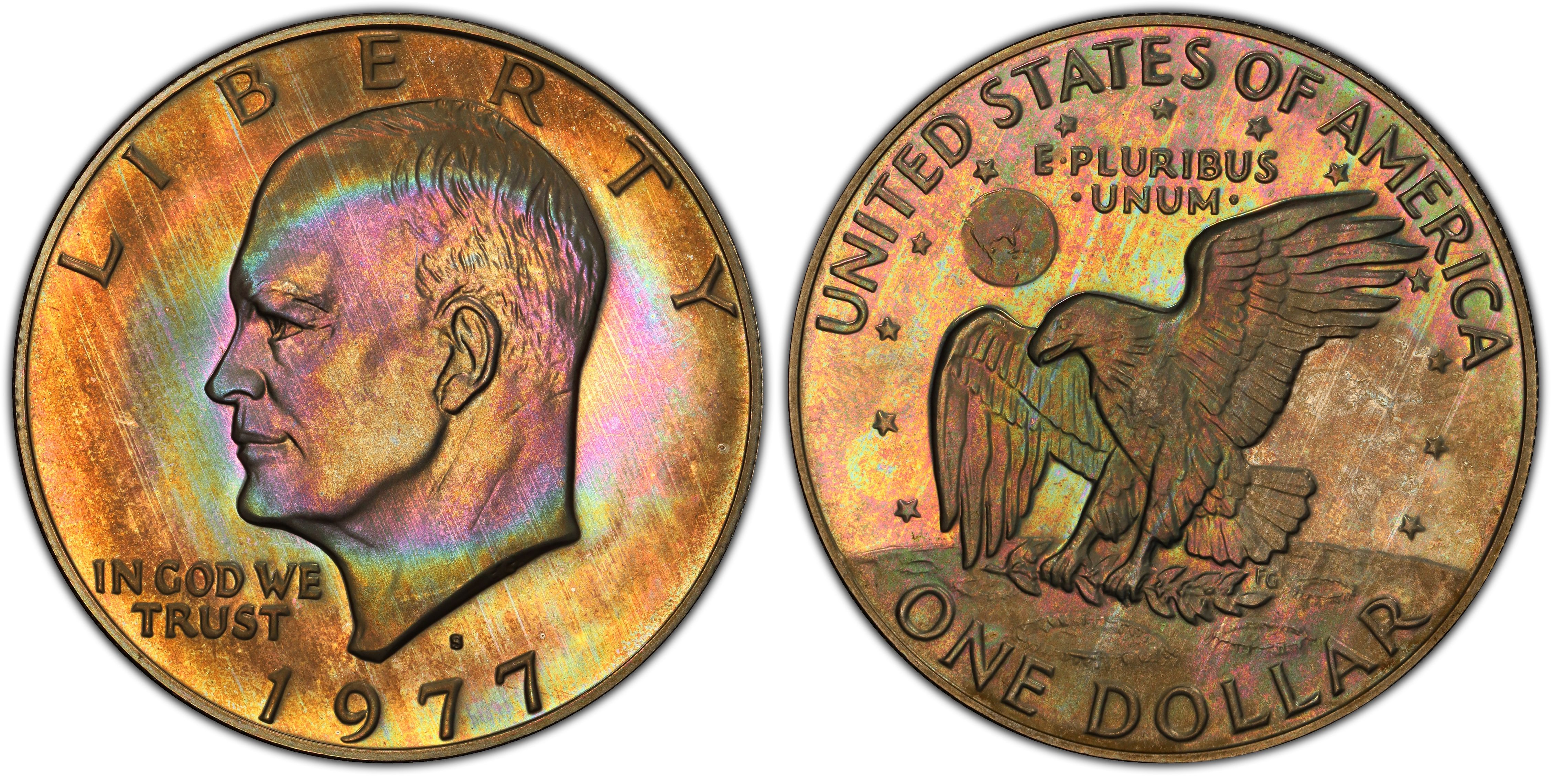 1977-S Clad Eisenhower Ike Dollar PR69DCAM PCGS Proof 69 Deep Cameo 