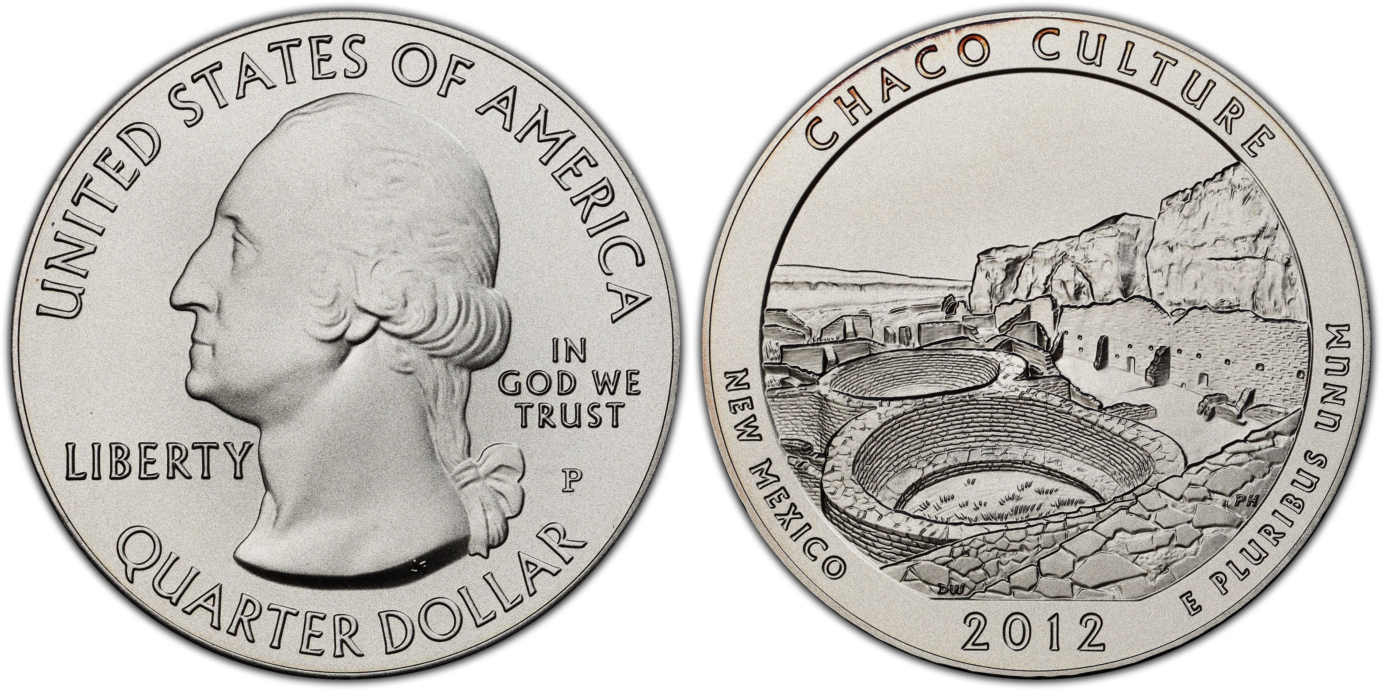2012 P Chaco Culture America the Beautiful 5 oz Silver Coin Collector's Version 