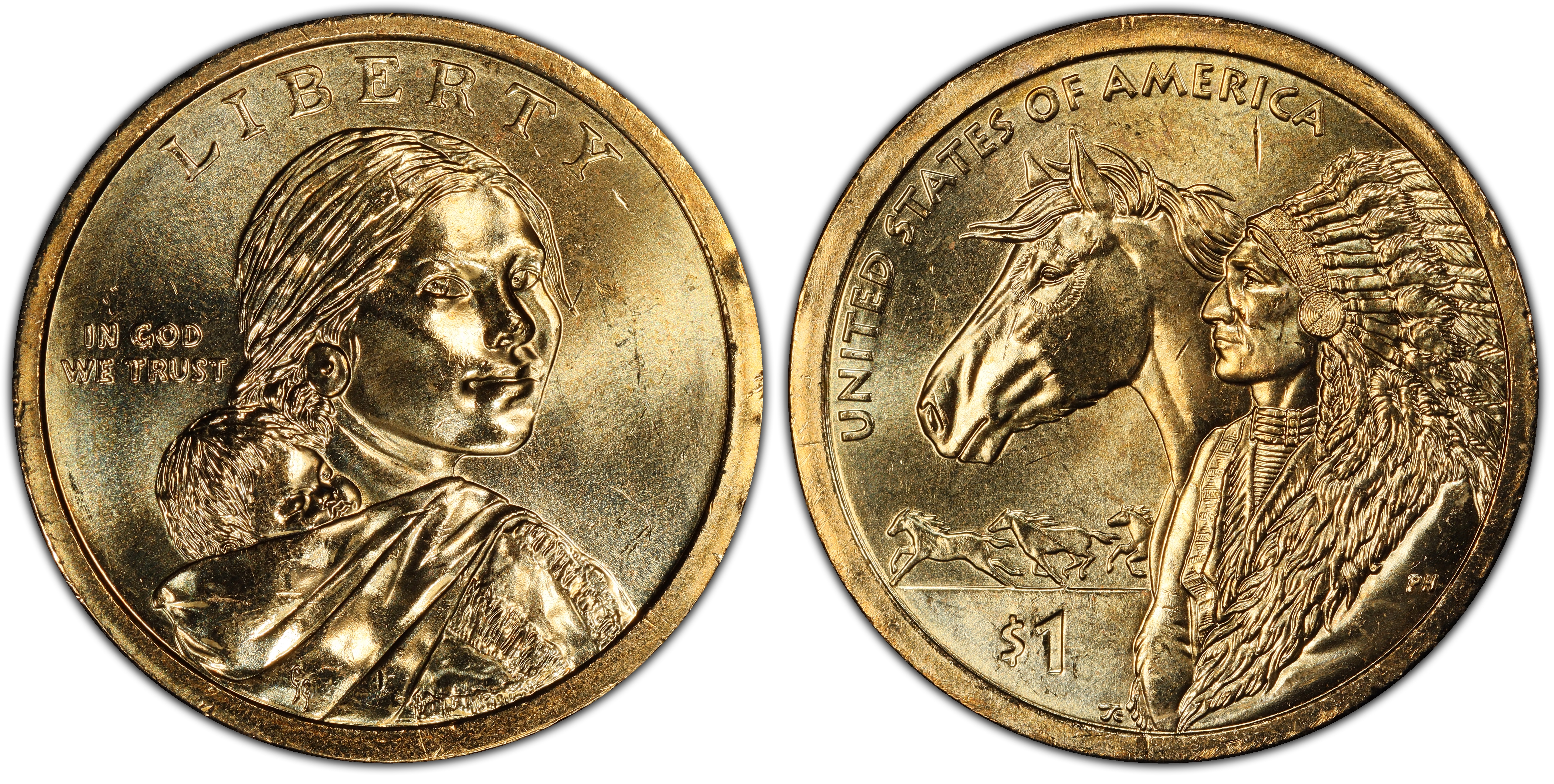2017 P Native Sacagawea Dollar $1 PCGS MS66 Position A 