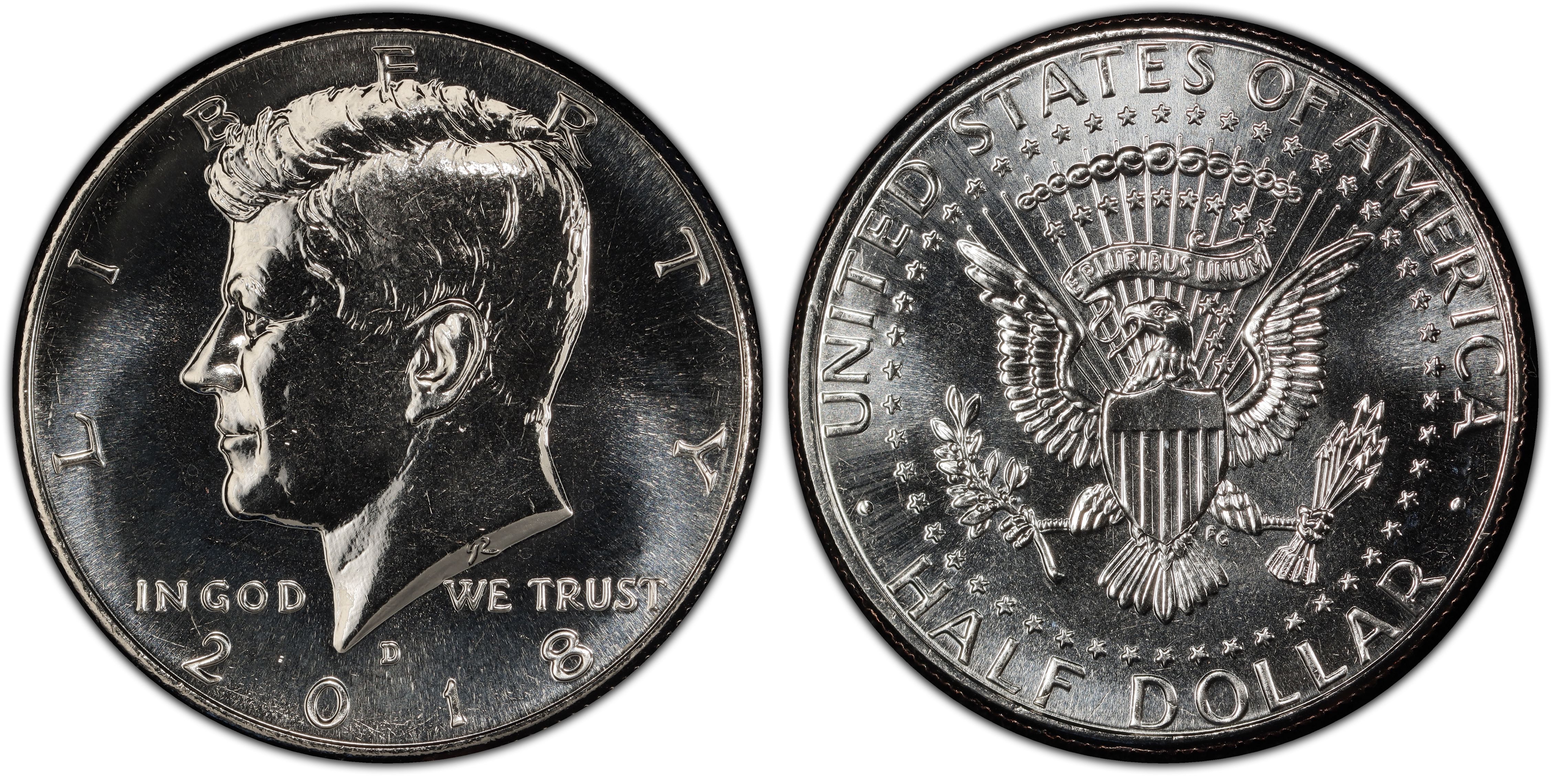 2018 P & D Kennedy Half Dollar 2 Coin Set 50c NGC MS67 