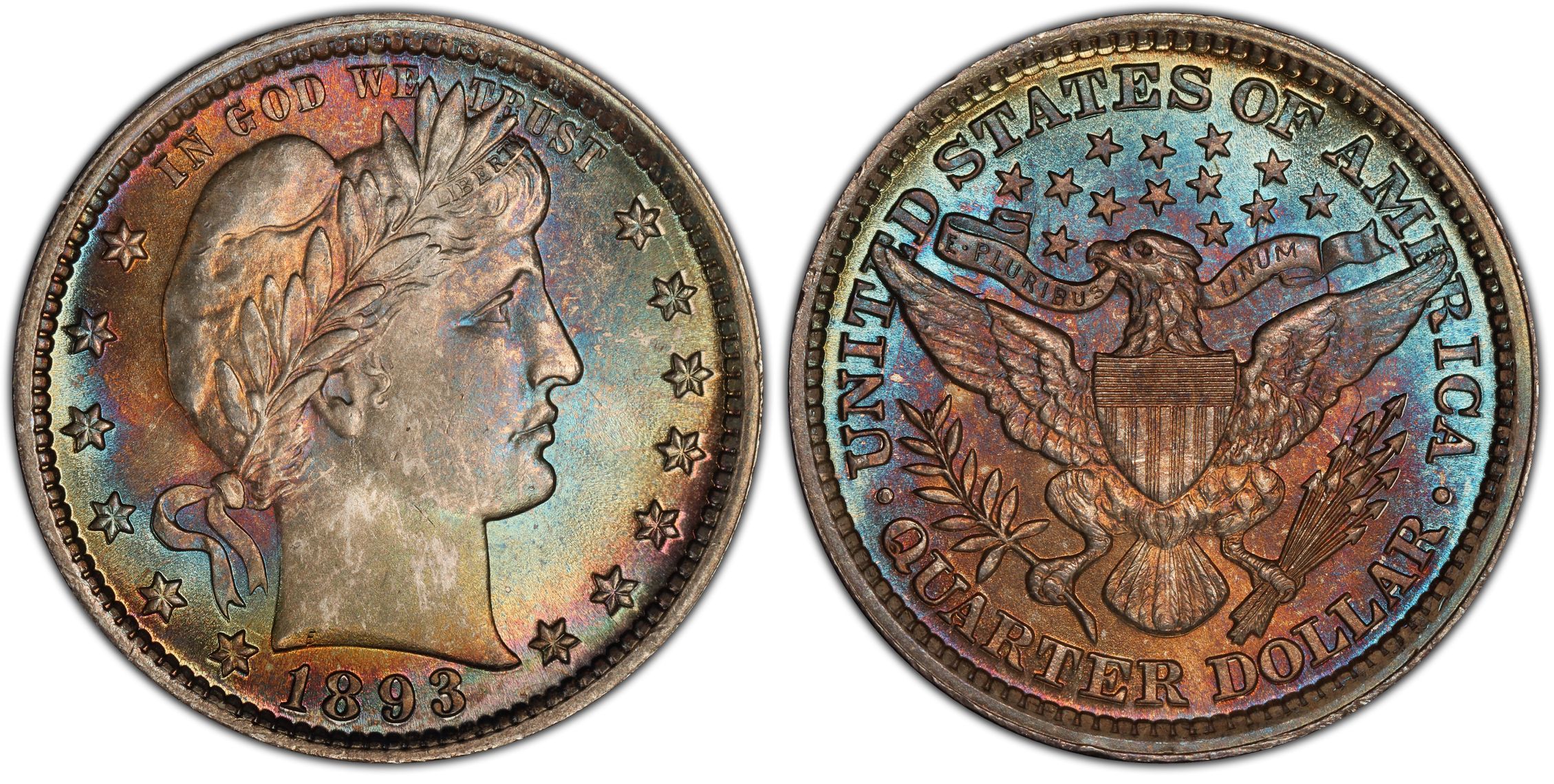 1893 25C Regular Strike Barber Quarter PCGS CoinFacts