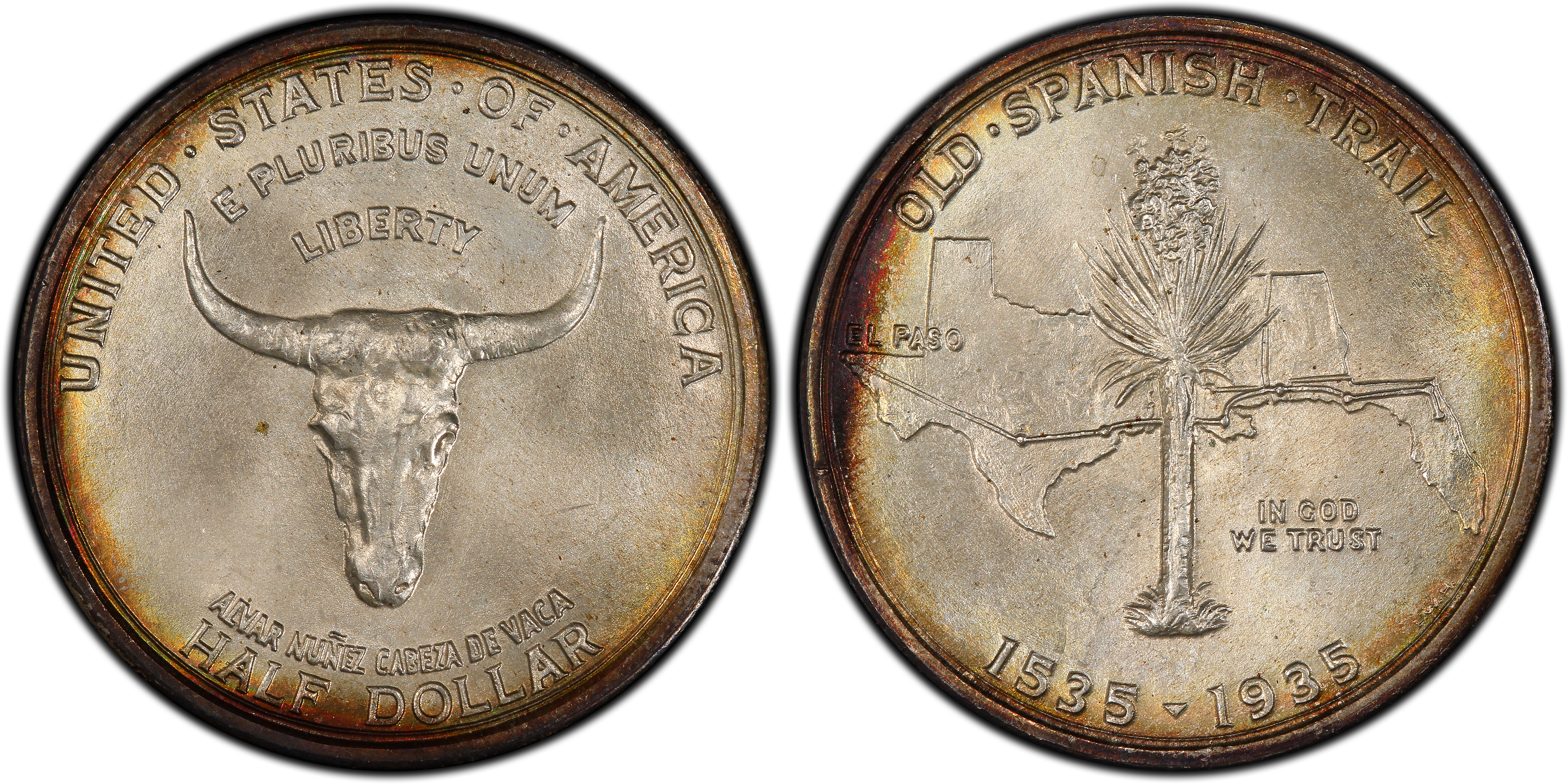 1935 50C Spanish Trail (Regular Strike) Silver Commemorative