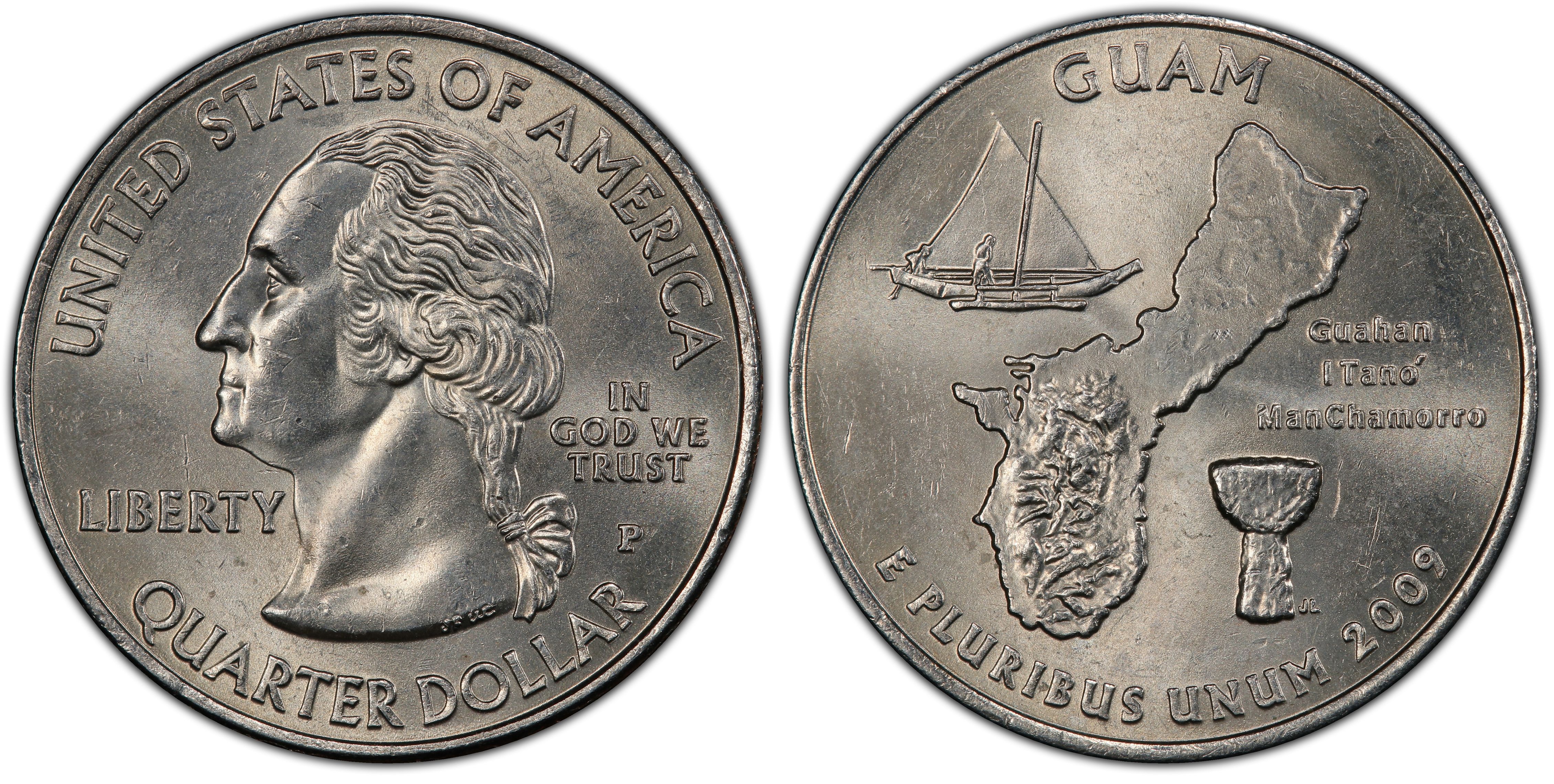 Territorial quarter from mint roll 1coin Philadelphia mint 2009 P Guam BU 