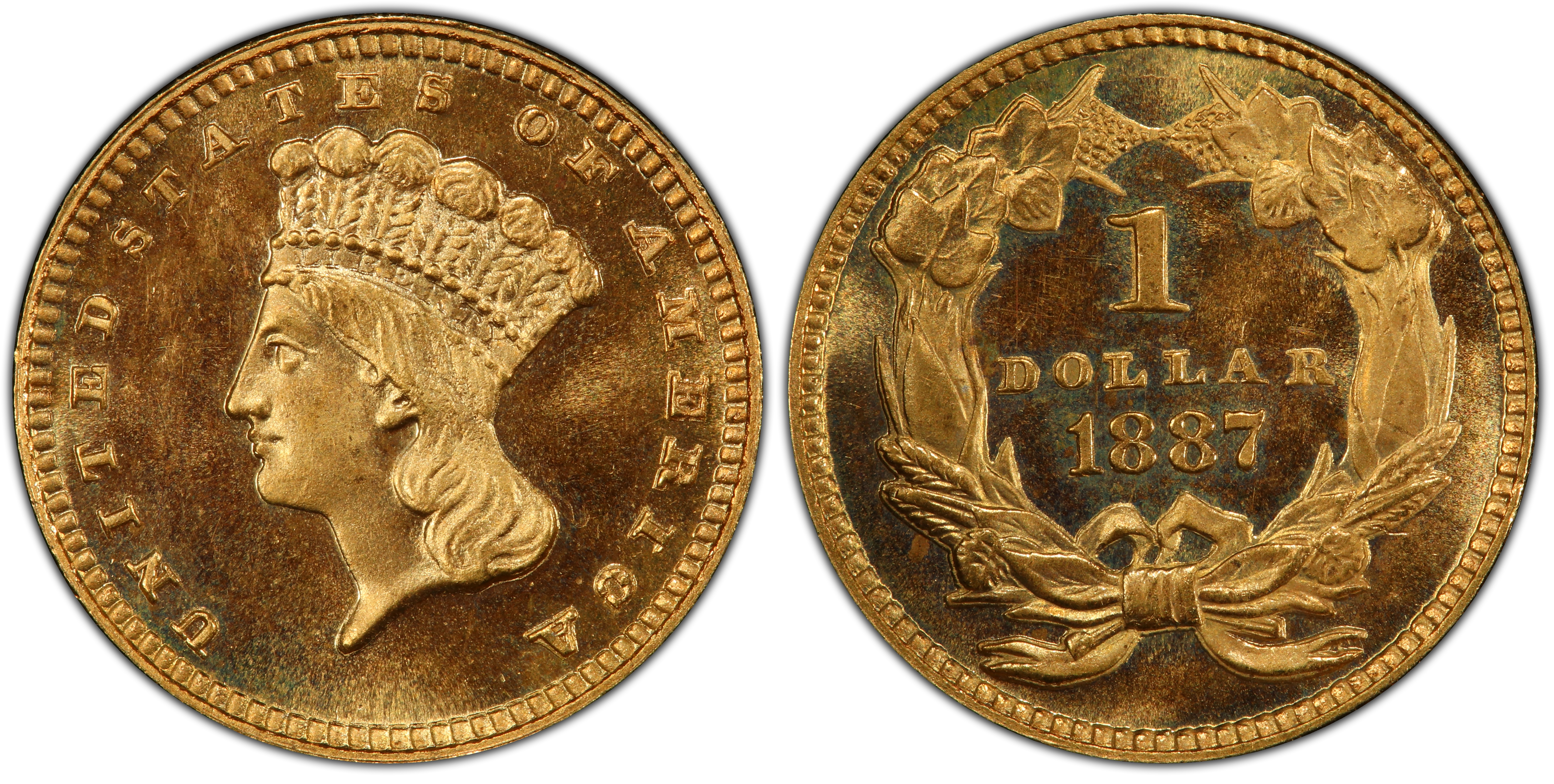 1887 G 1 Proof Gold Dollar PCGS CoinFacts