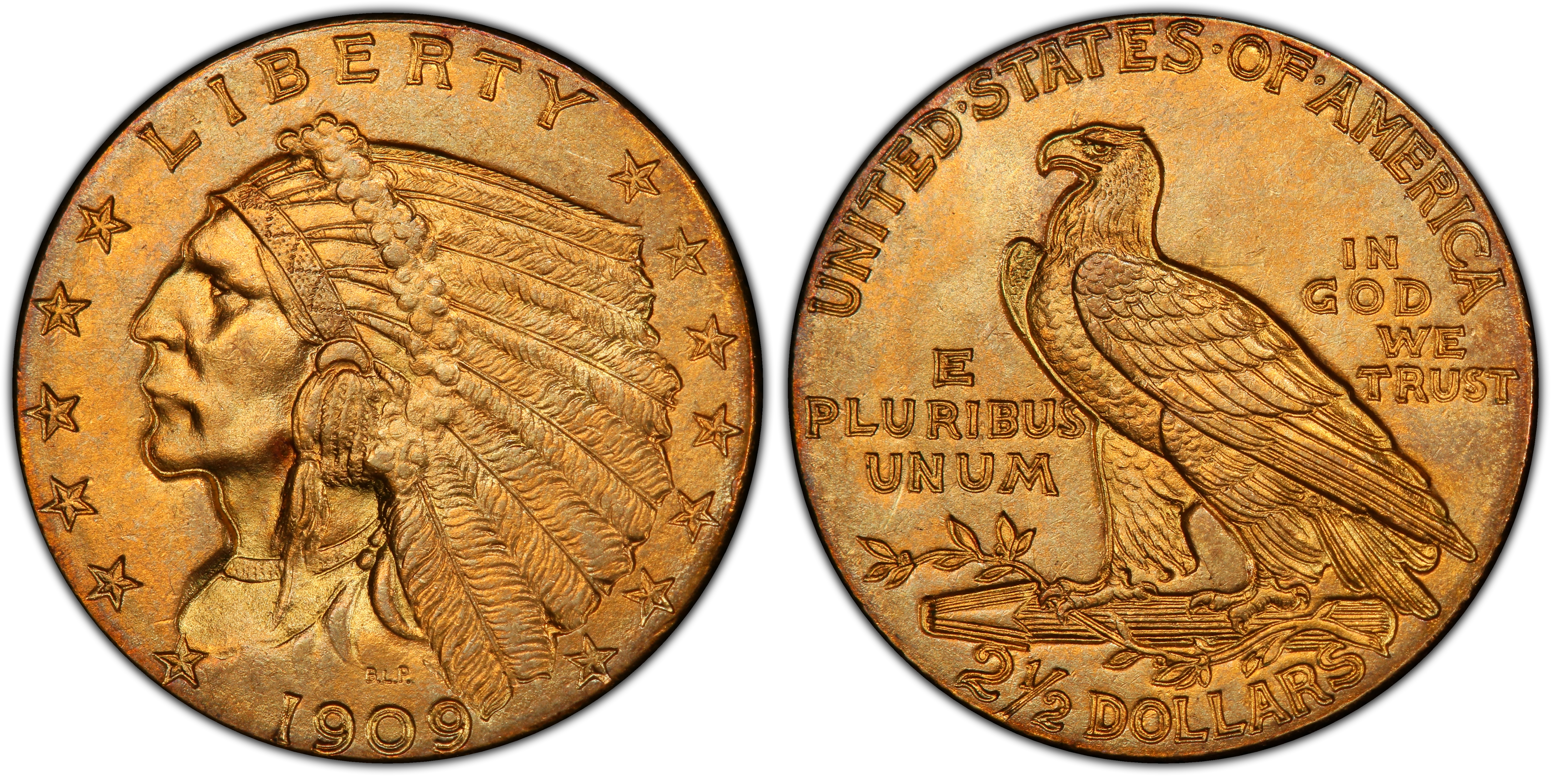 1909 $2.50 (Regular Strike) Indian $2.5 - PCGS CoinFacts