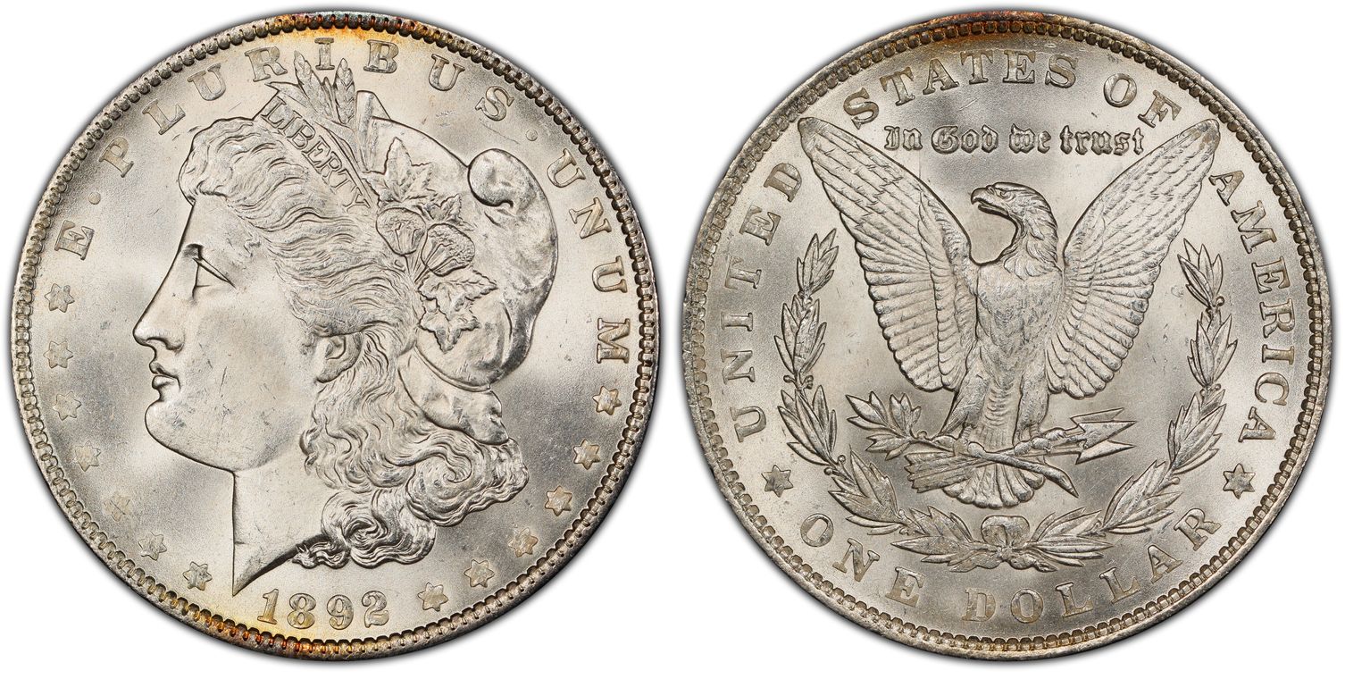 1892 $1 (Regular Strike) Morgan Dollar - PCGS CoinFacts