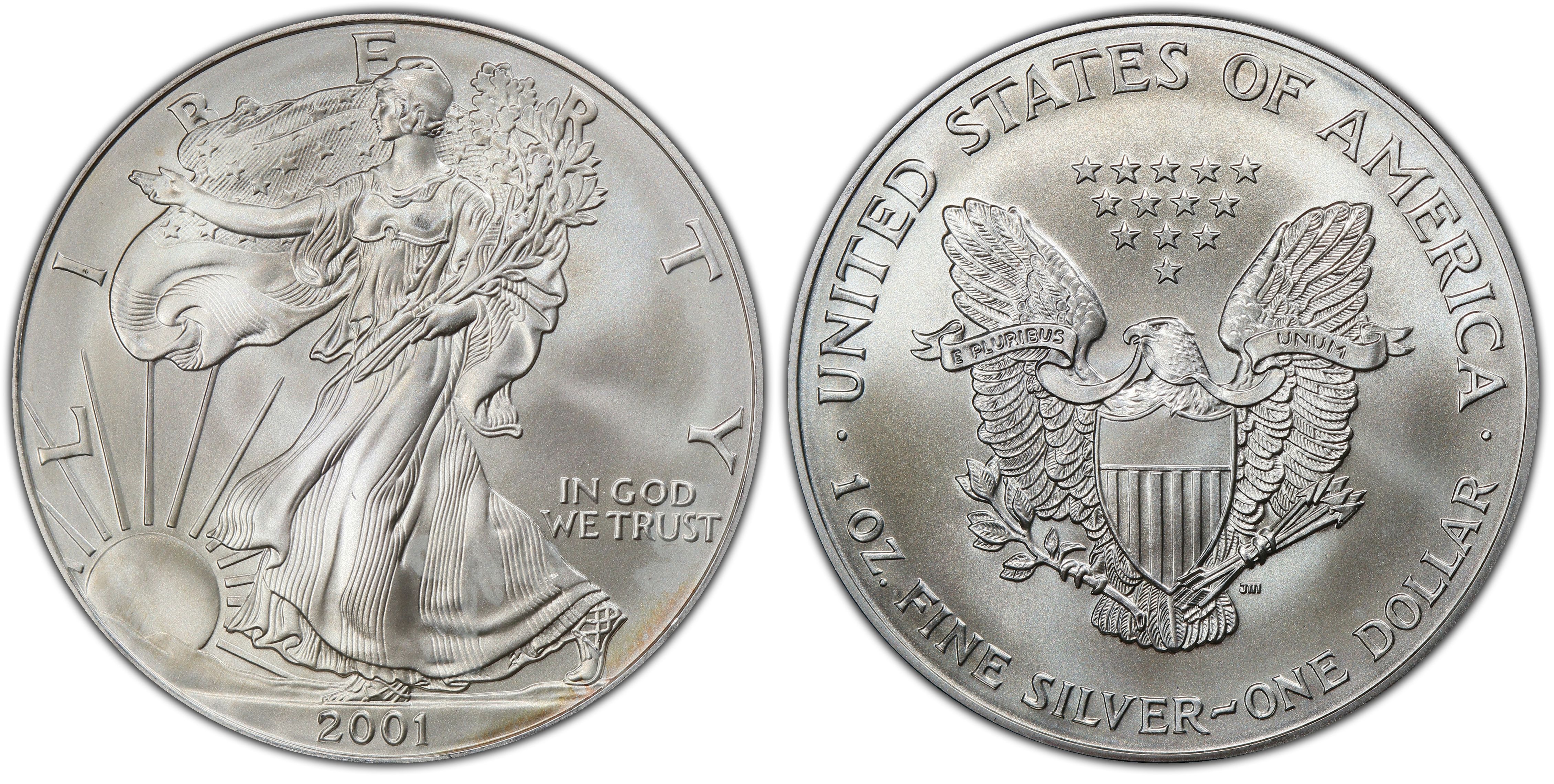 2001 $1 American Silver Eagle Coin PCGS MS68 PCGS #FQ 