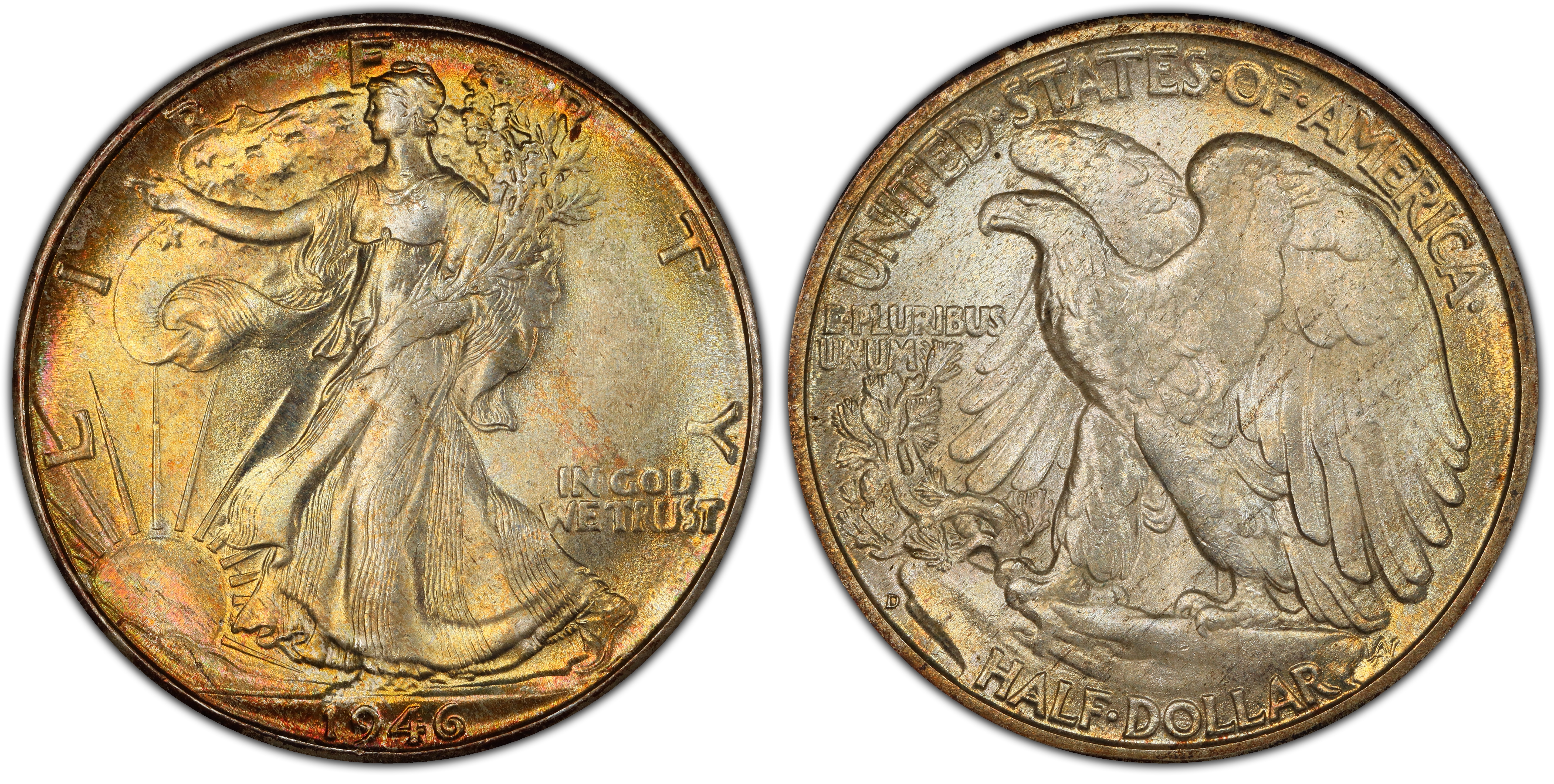 1946-D 50C (Regular Strike) Walking Liberty Half Dollar - PCGS