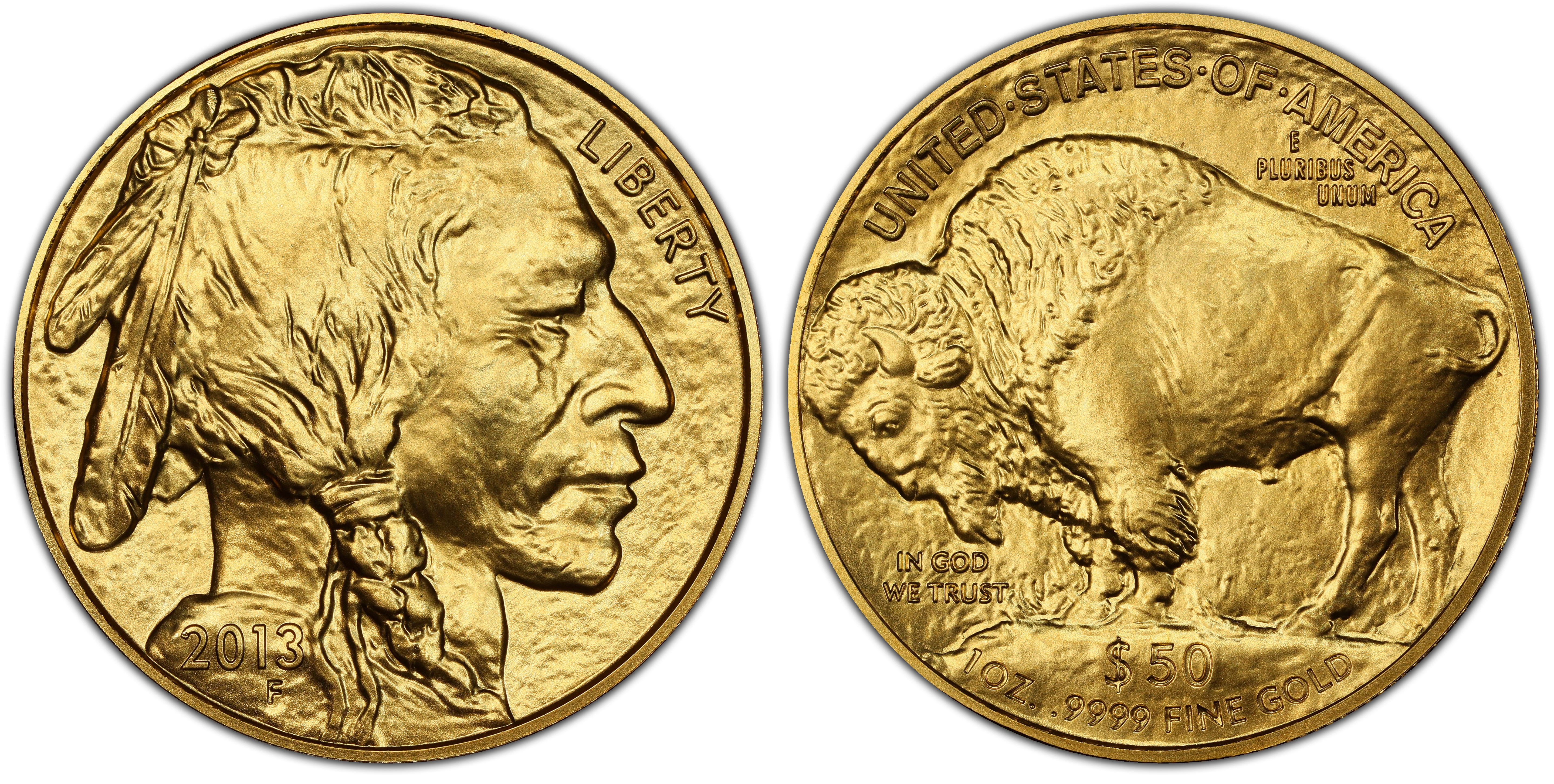 2013 $50 American Buffalo .9999 Fine Gold (Regular Strike) Gold